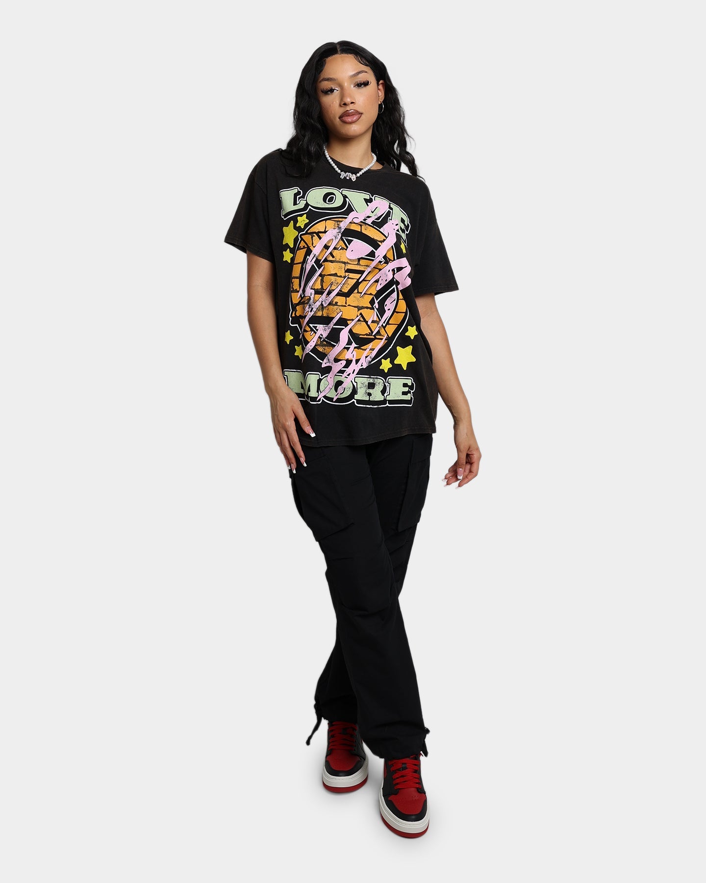 Goat Crew Love More T-Shirt Black Wash Style001