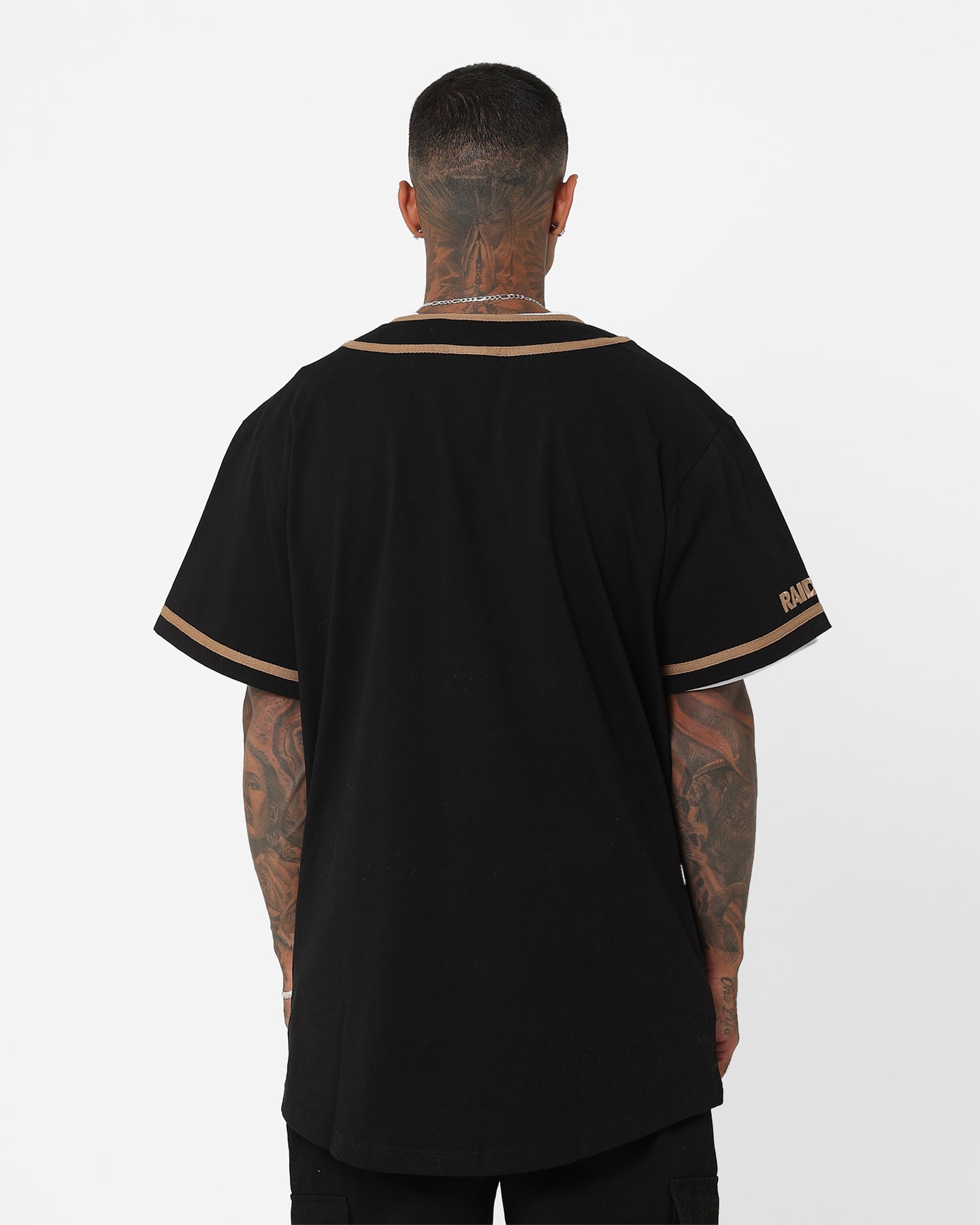 New Era Las Vegas Raiders Button Up T-Shirt Black