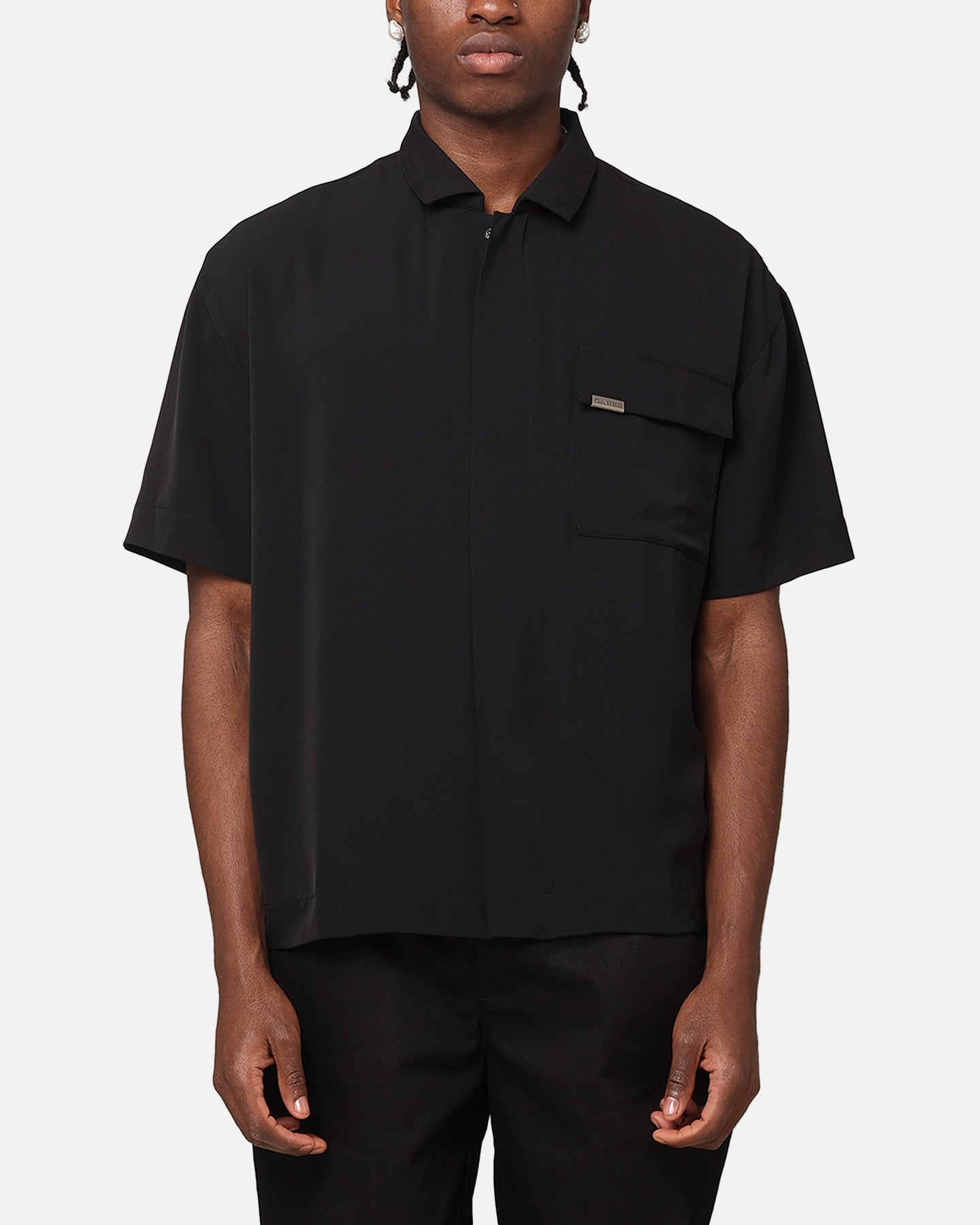 Carr√© Exceptional Pocket Oversized Shirt Black