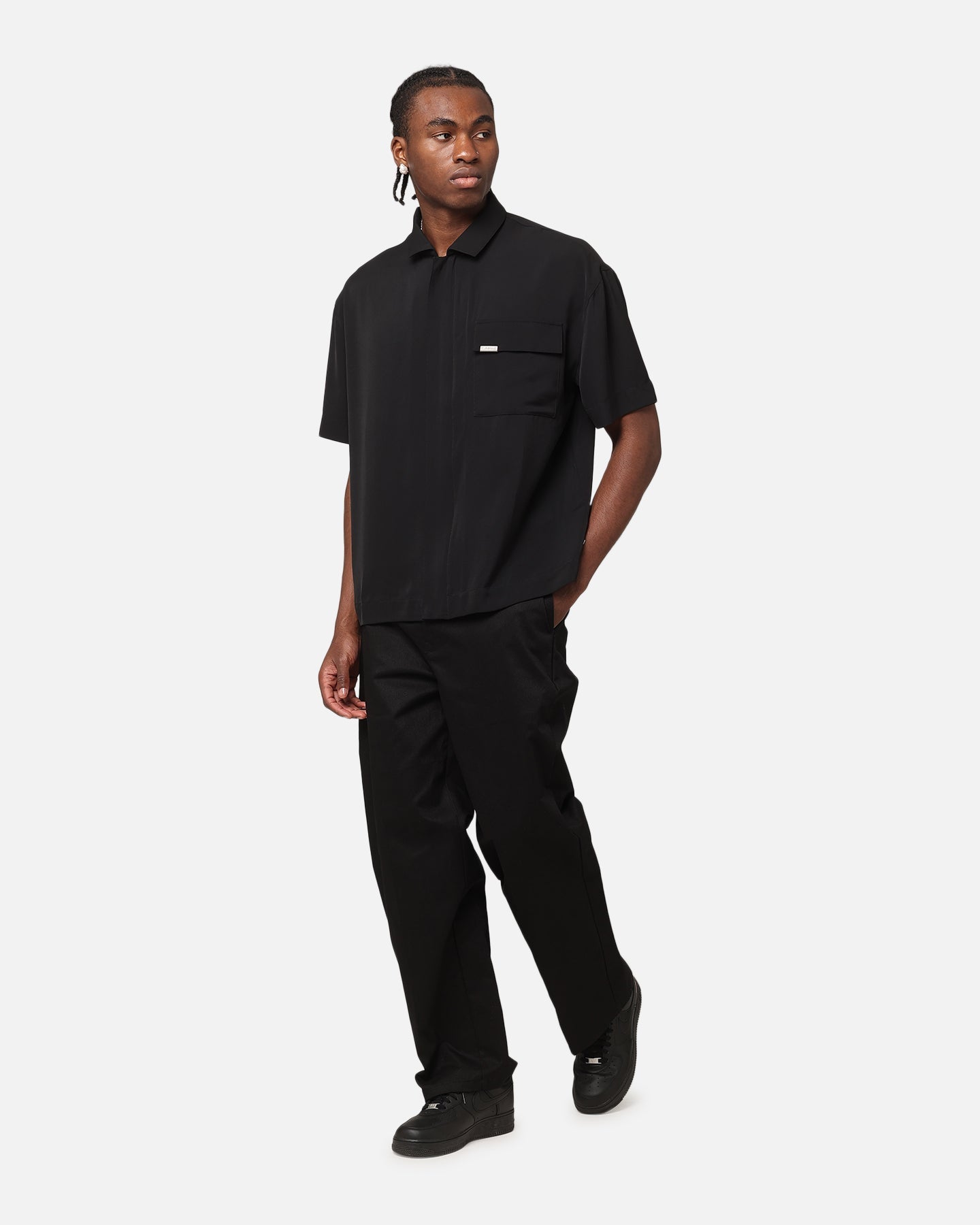 Carr√© Exceptional Pocket Oversized Shirt Black