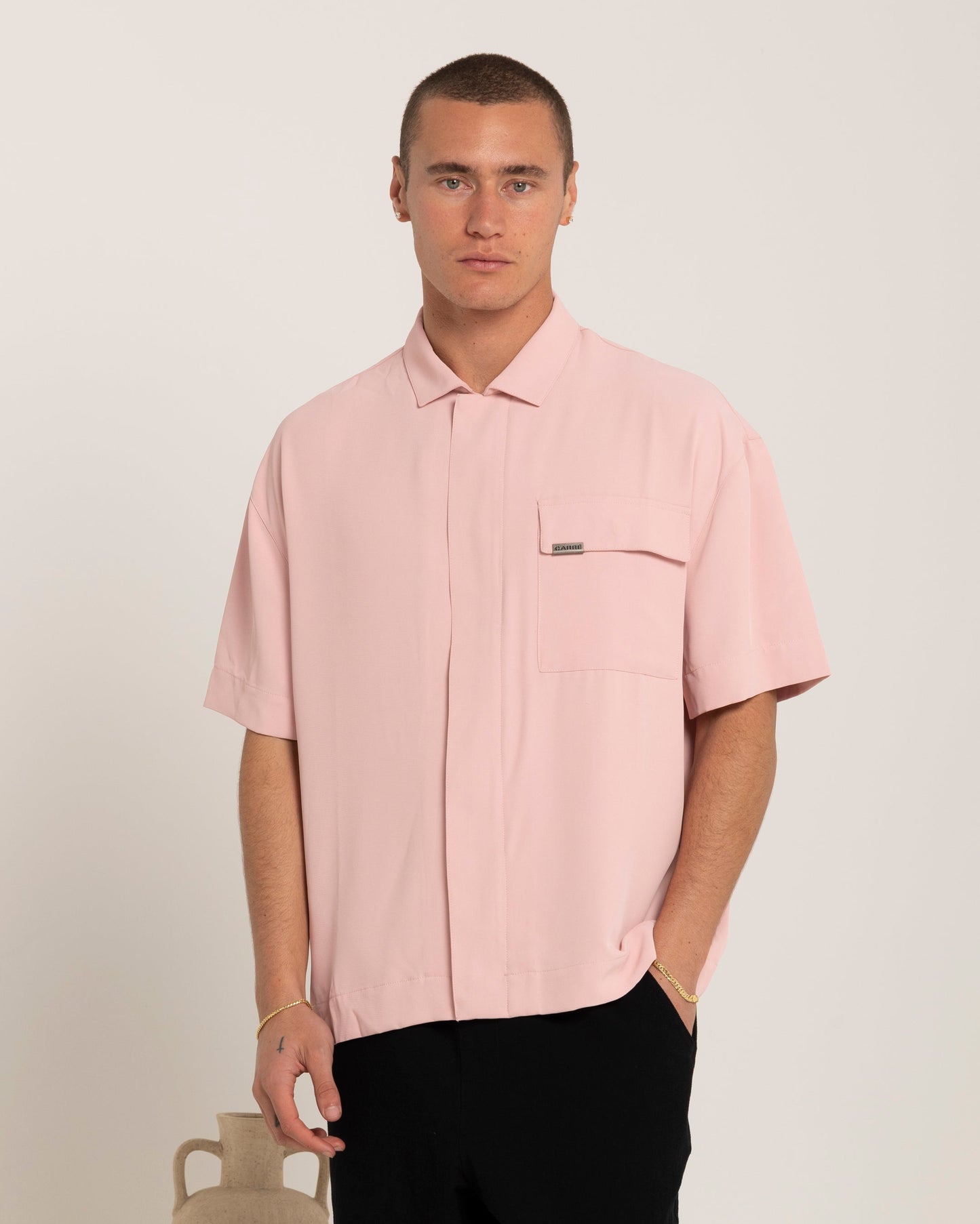 Carr√© Exceptional Pocket Oversized Shirt Pink