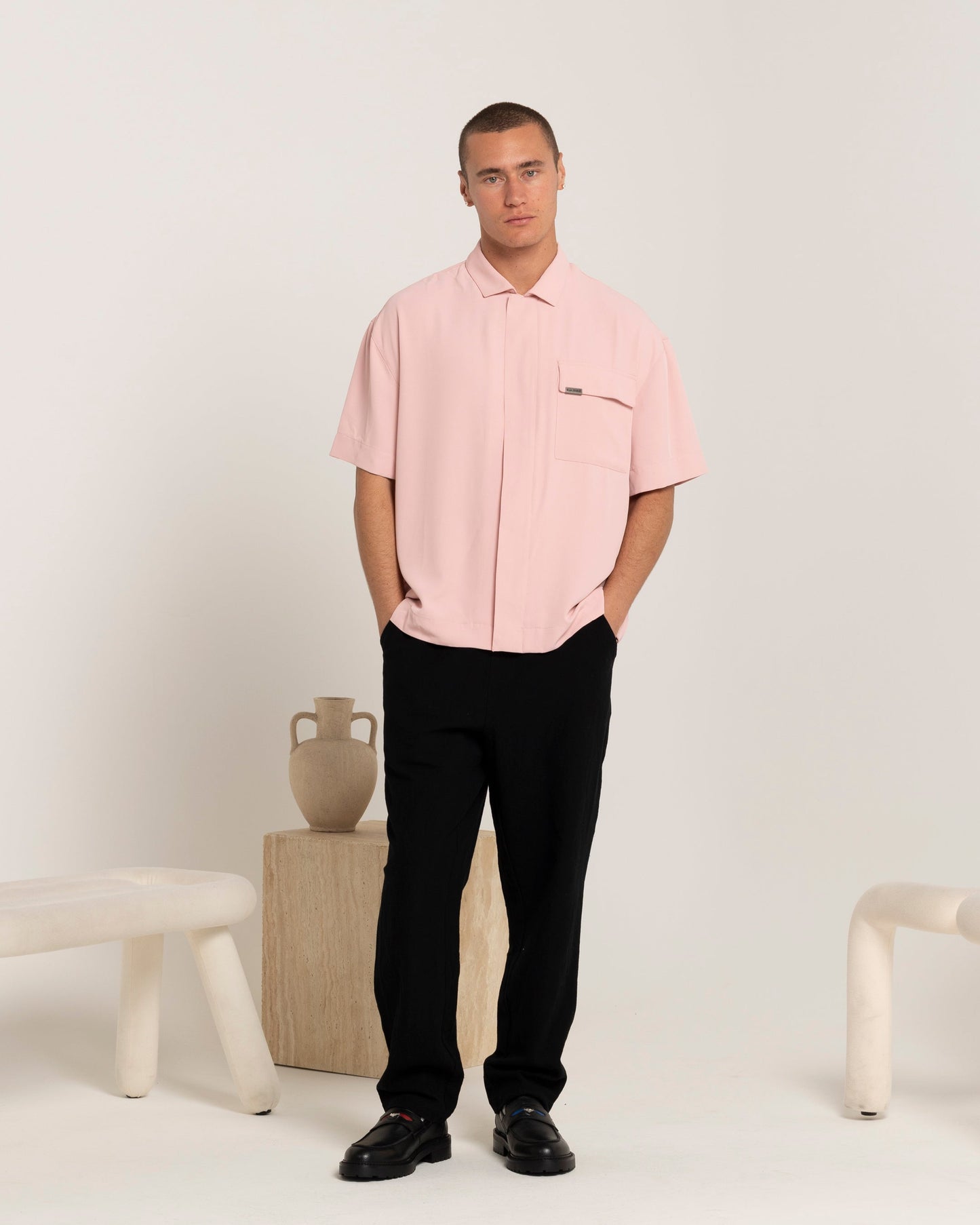 Carr√© Exceptional Pocket Oversized Shirt Pink