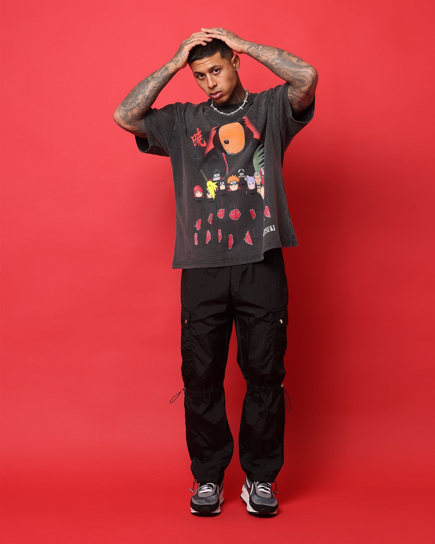 Goat Crew X Naruto Akatsuki Organic Heavyweight Vintage T-Shirt Vintage Black