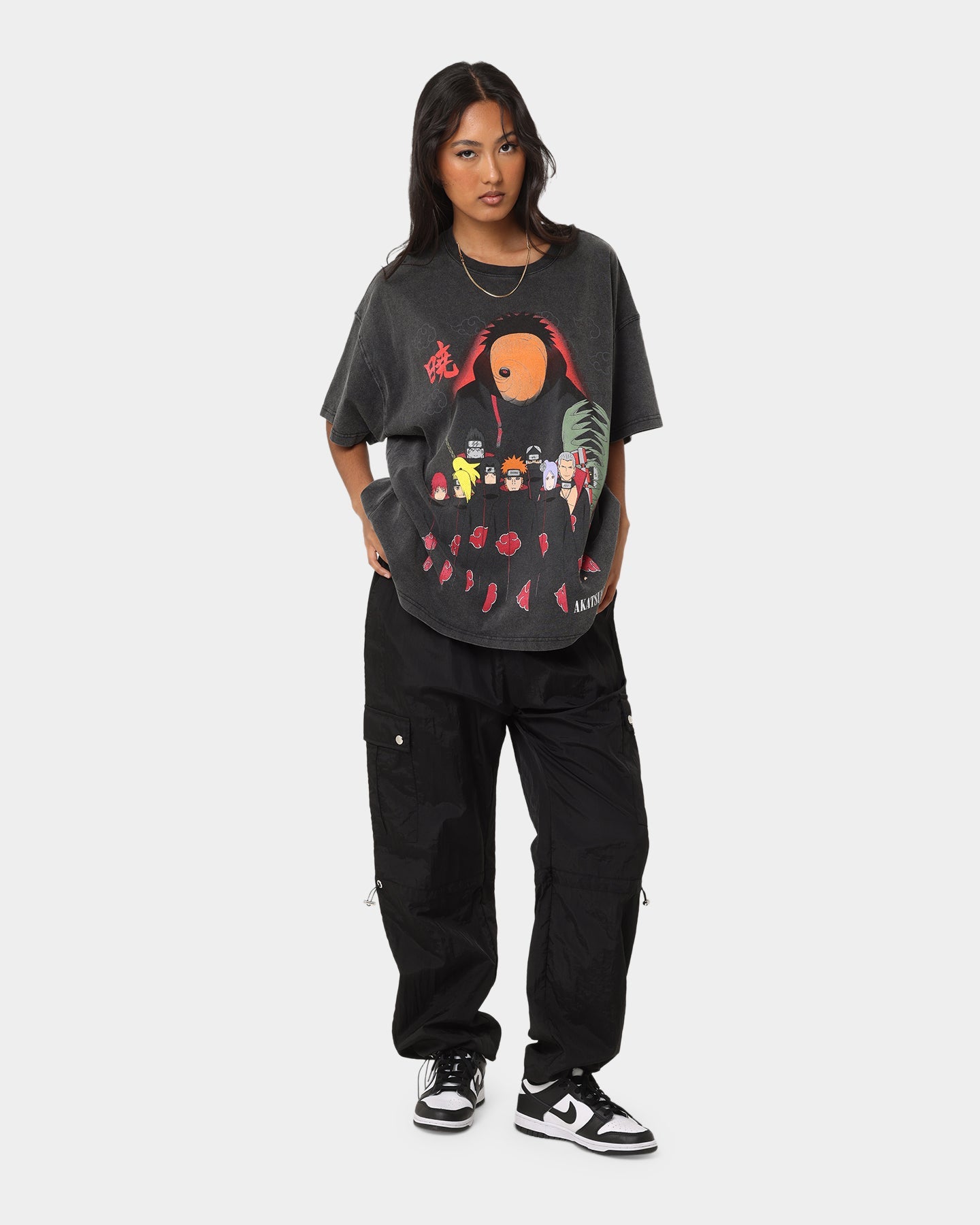 Goat Crew X Naruto Akatsuki Organic Heavyweight Vintage T-Shirt Vintage Black Style001