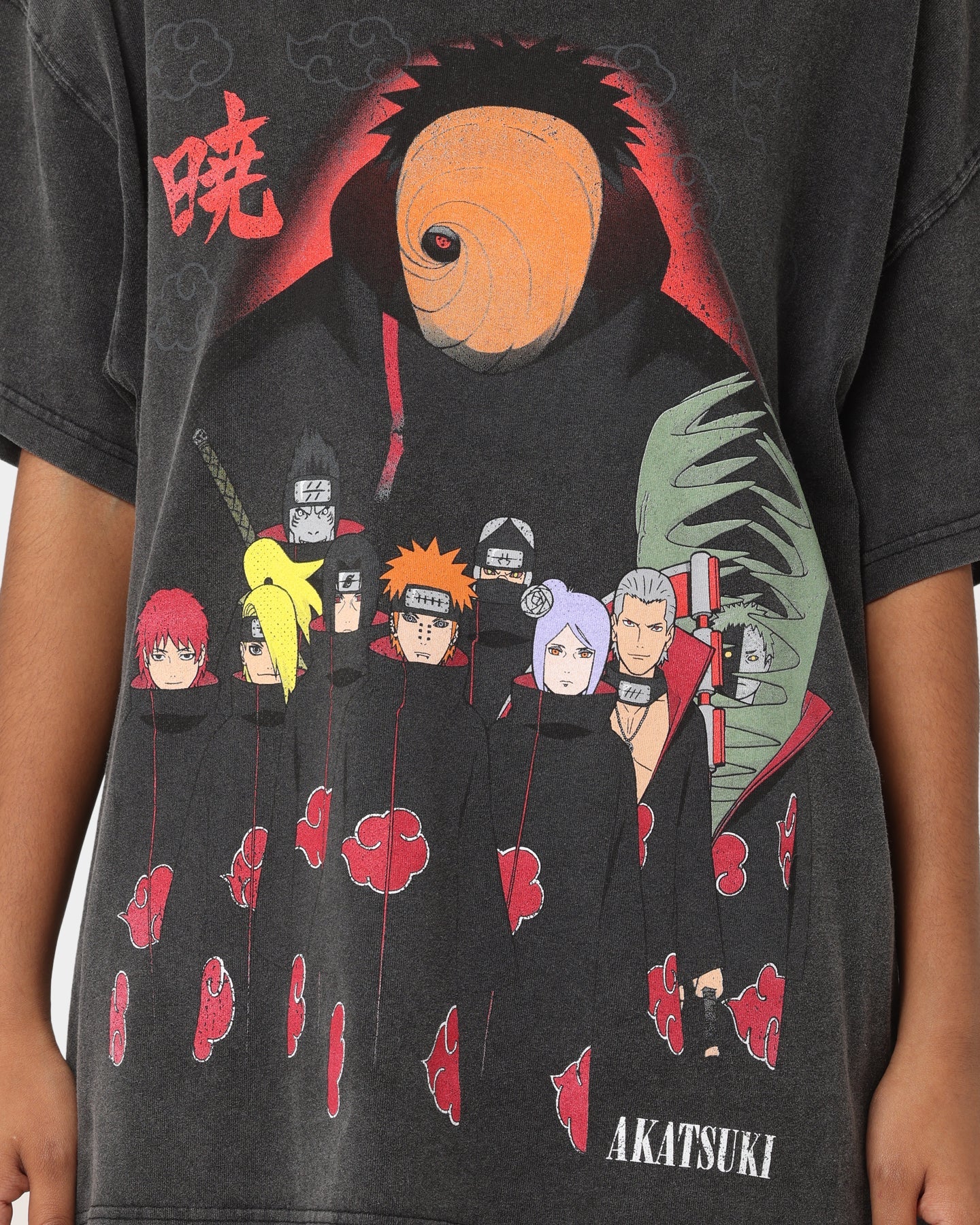 Goat Crew X Naruto Akatsuki Organic Heavyweight Vintage T-Shirt Vintage Black Style001
