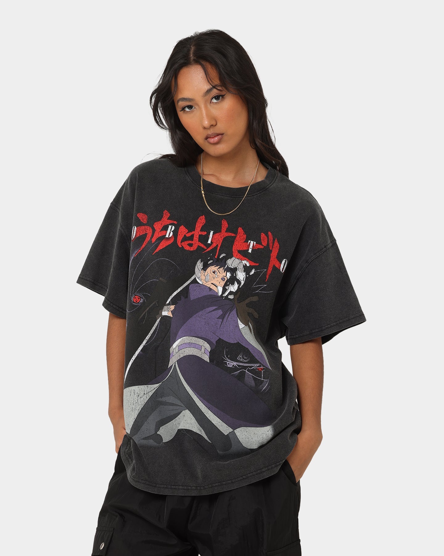 Goat Crew X Naruto Obito Heavyweight Vintage T-Shirt Vintage Black Style001