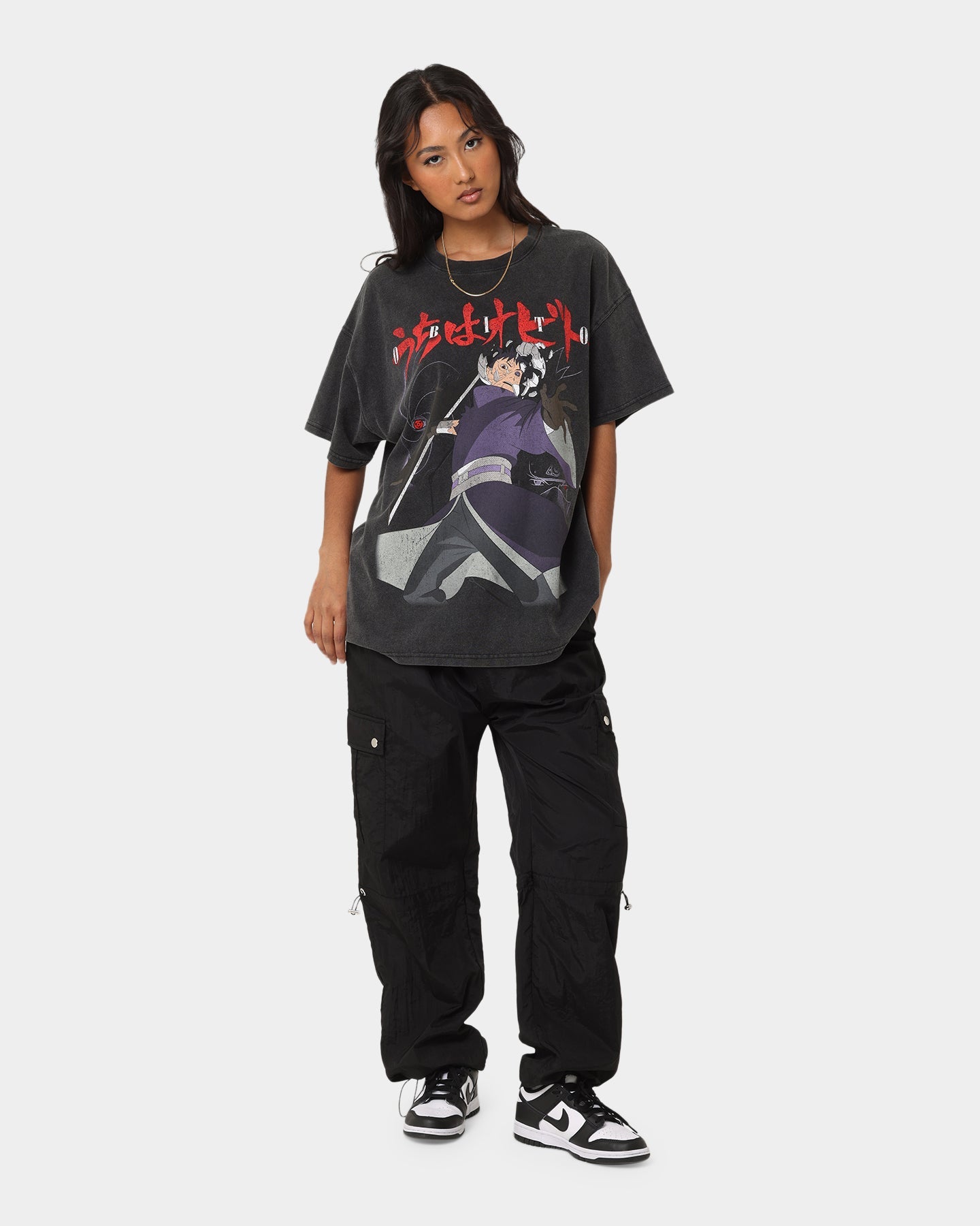 Goat Crew X Naruto Obito Heavyweight Vintage T-Shirt Vintage Black Style001