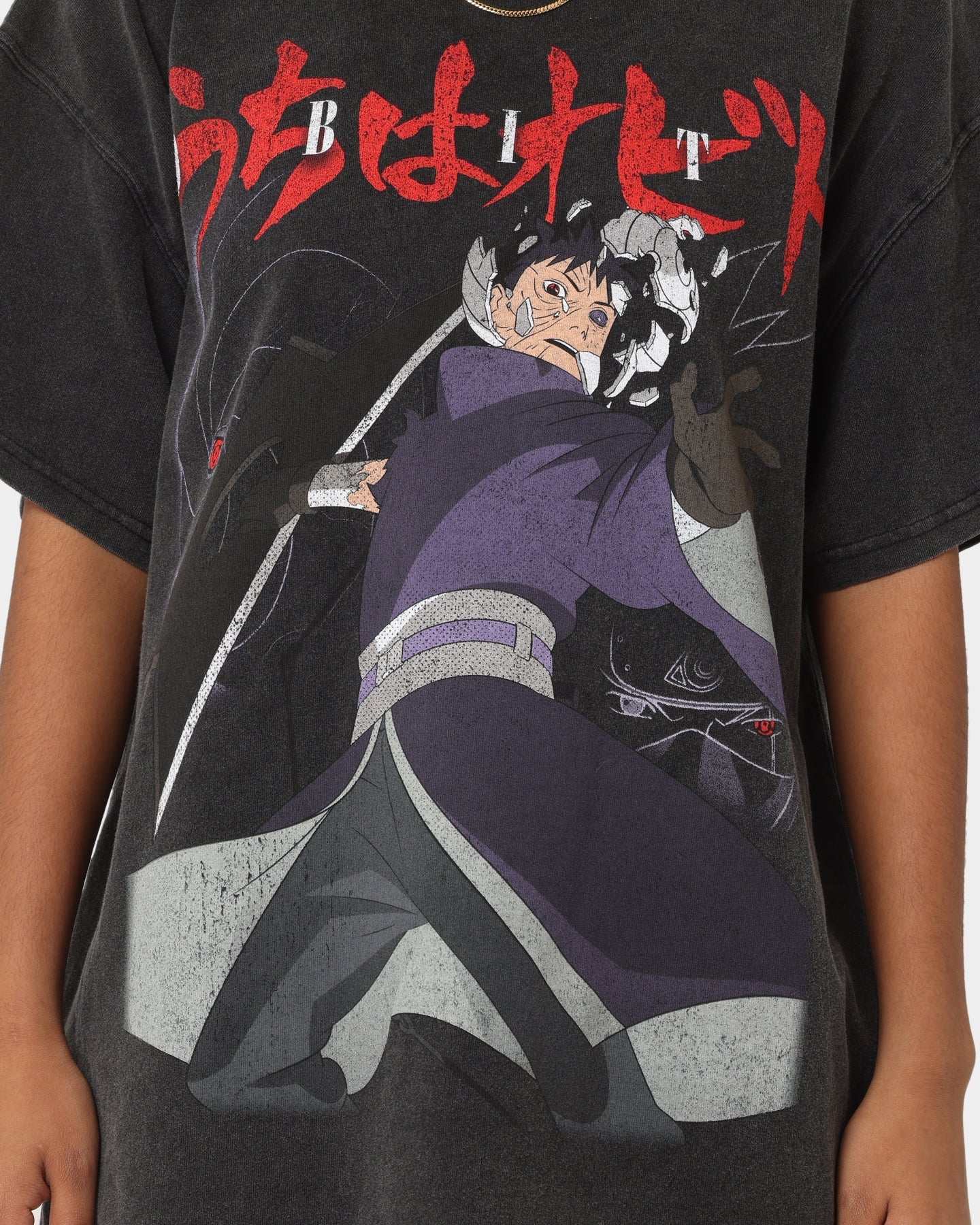 Goat Crew X Naruto Obito Heavyweight Vintage T-Shirt Vintage Black Style001