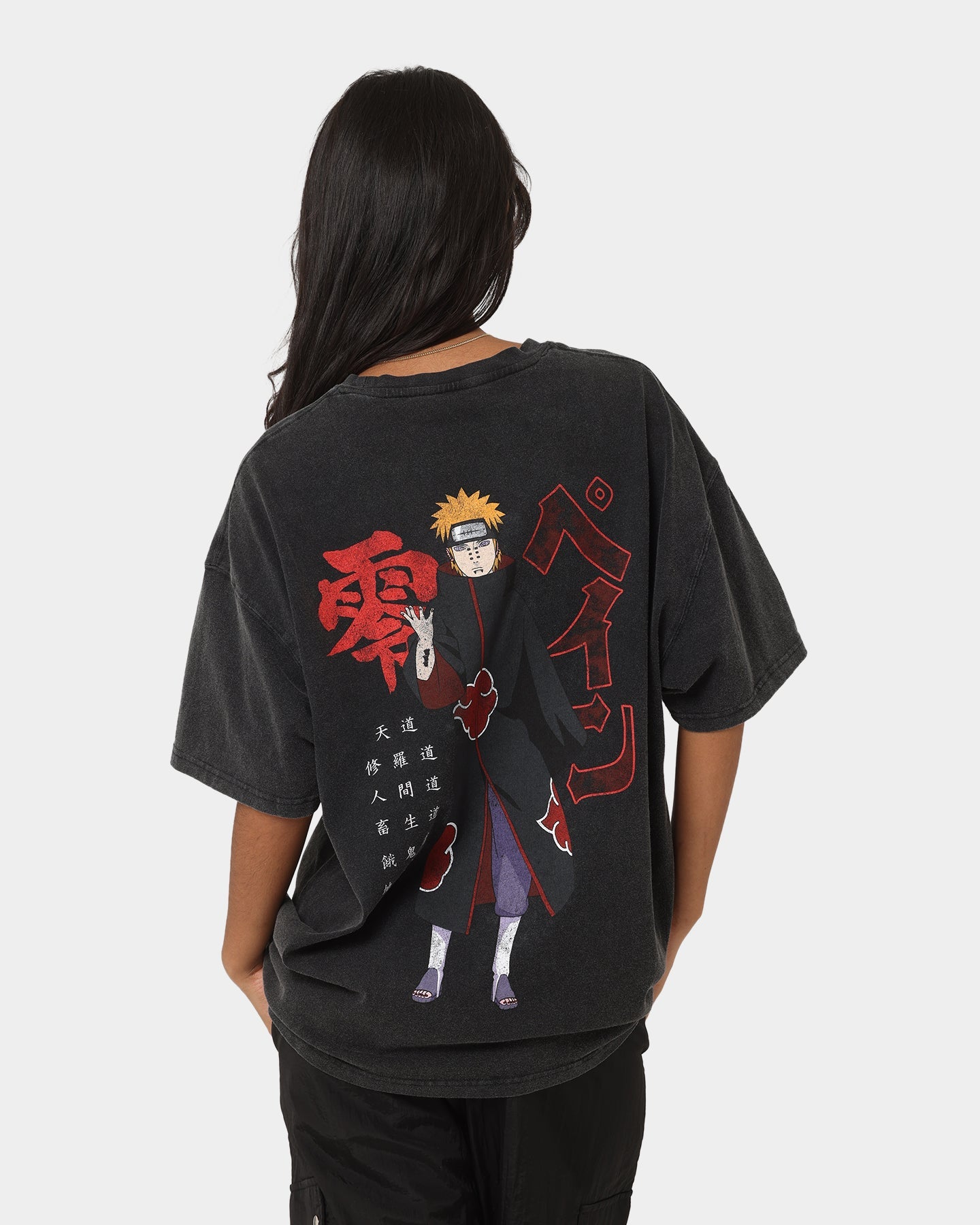 Goat Crew X Naruto Pain Heavyweight Vintage T-Shirt Vintage Black Style001