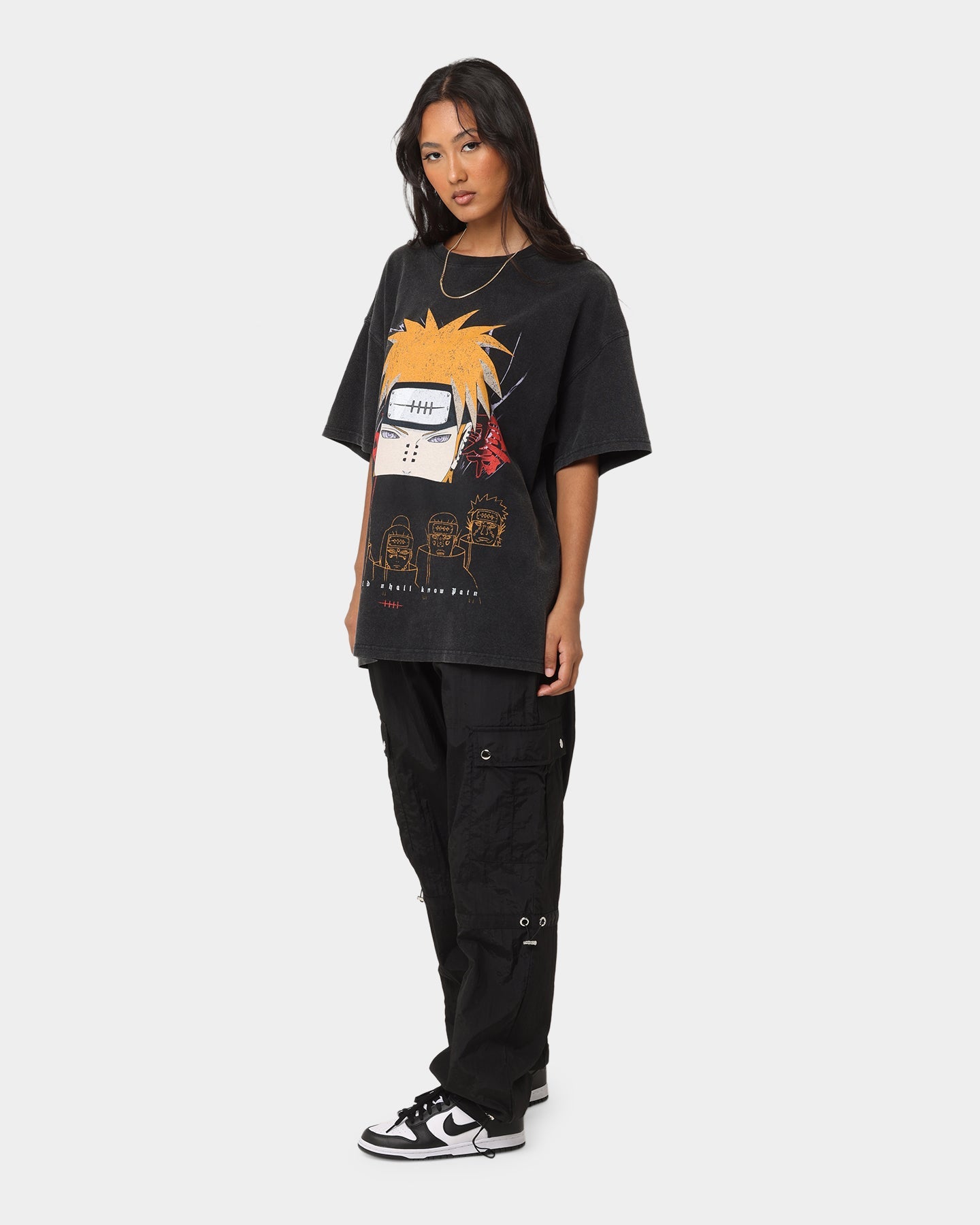 Goat Crew X Naruto Pain Heavyweight Vintage T-Shirt Vintage Black Style001