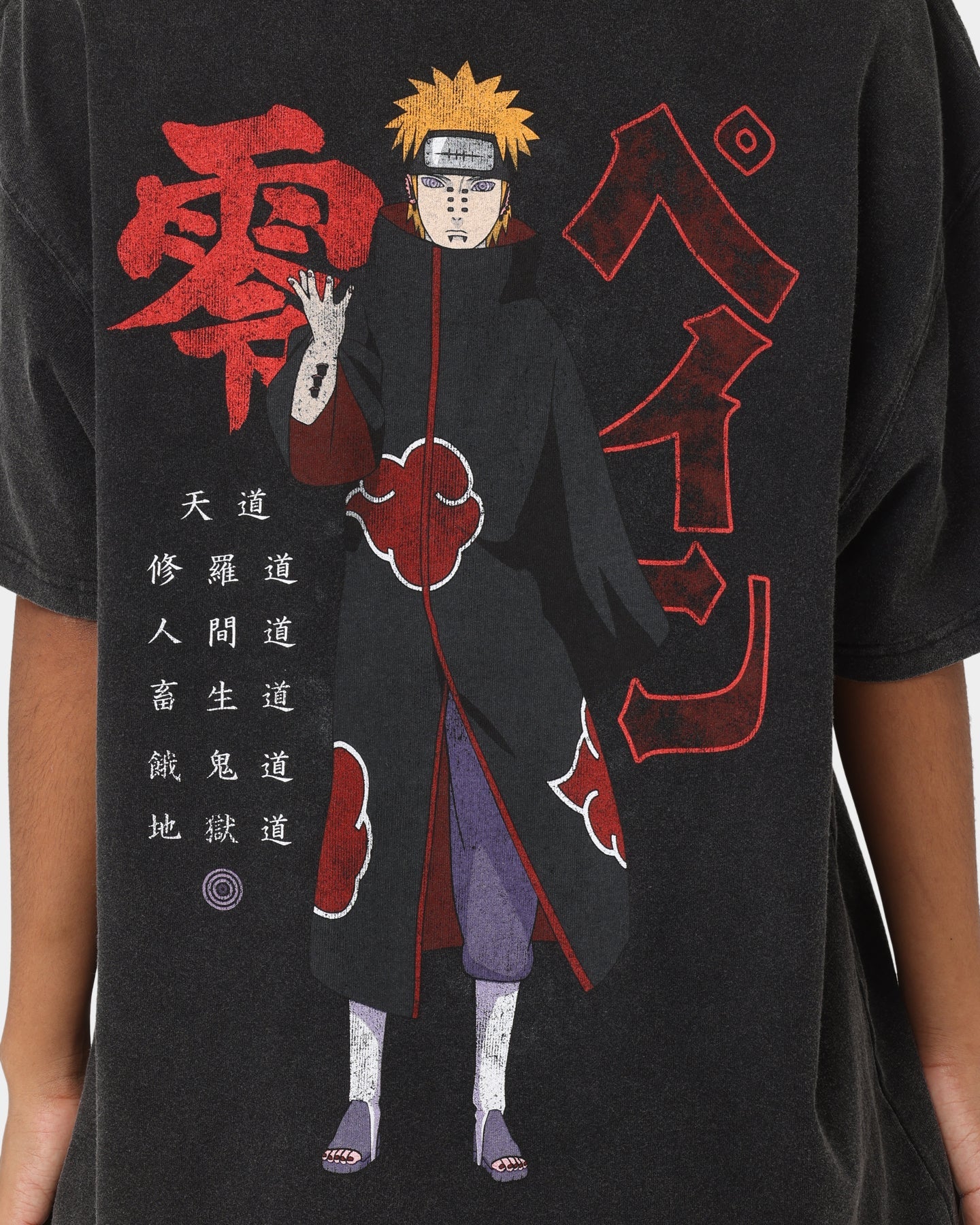 Goat Crew X Naruto Pain Heavyweight Vintage T-Shirt Vintage Black Style001