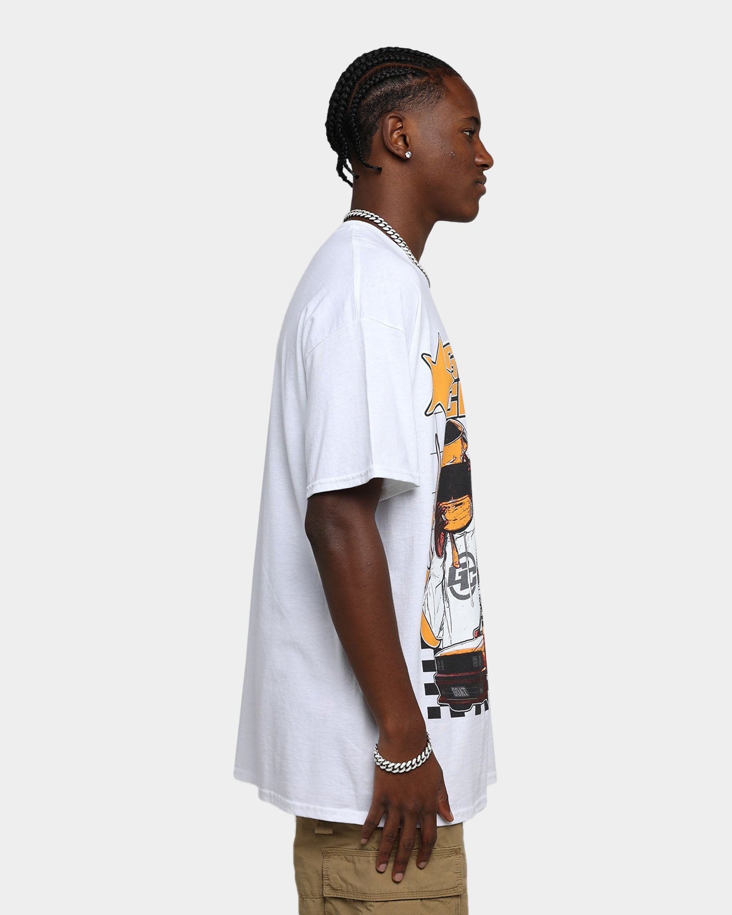 Goat Crew Flaming Racer T-Shirt White