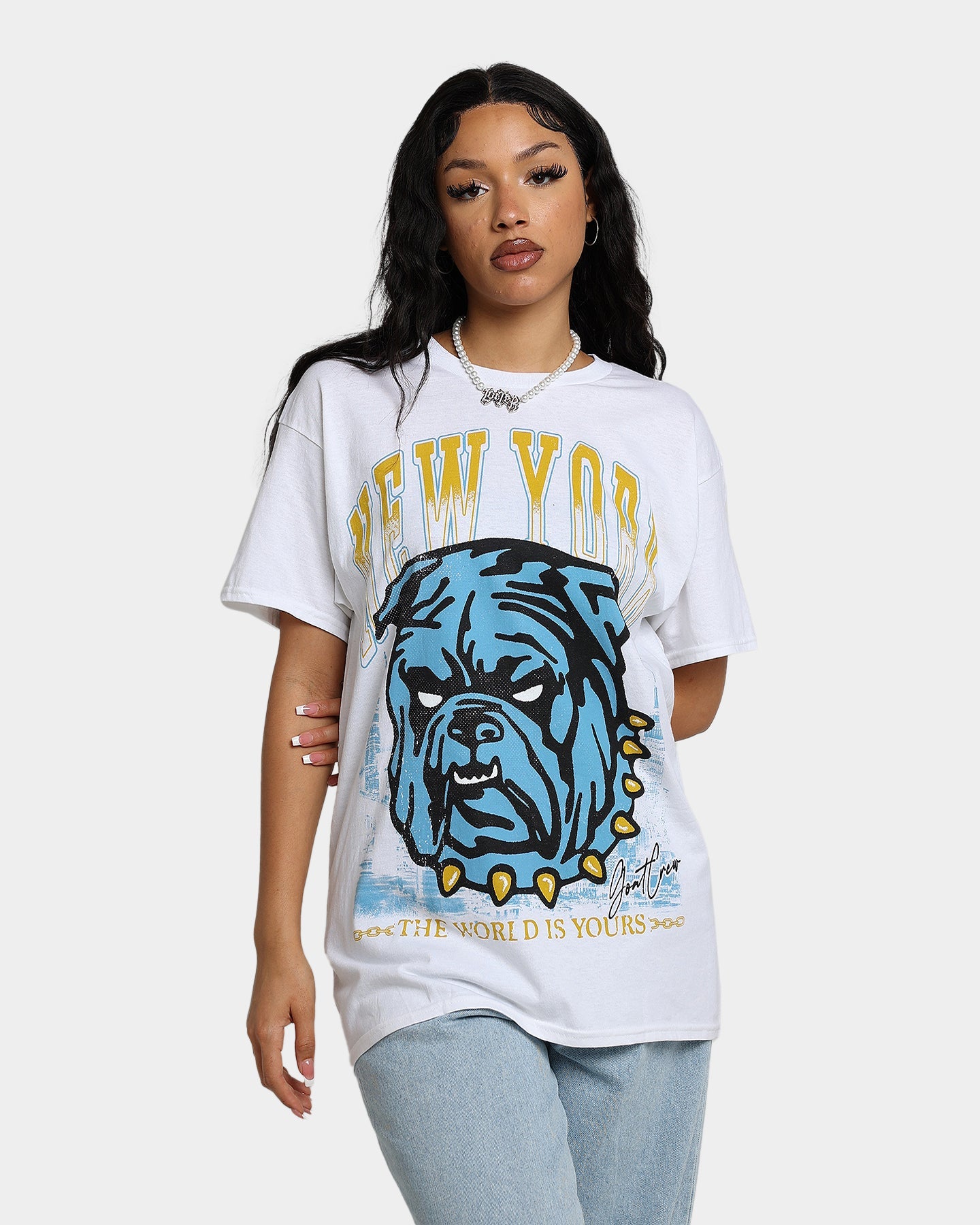 Goat Crew The World Is Yours T-Shirt White Style001