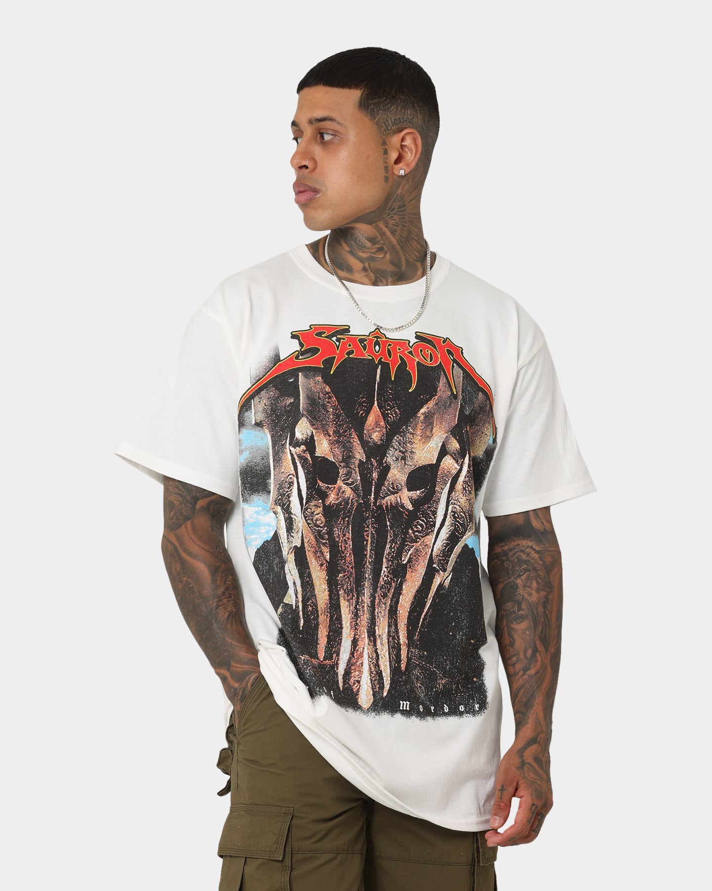 American Thrift X Lord Of The Rings Sauron T-Shirt White