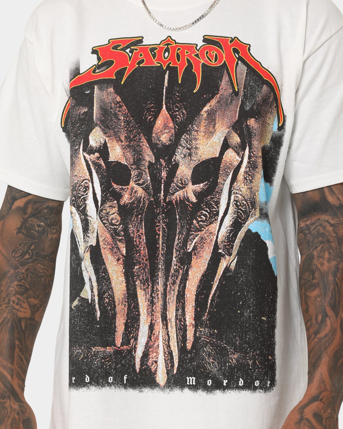 American Thrift X Lord Of The Rings Sauron T-Shirt White