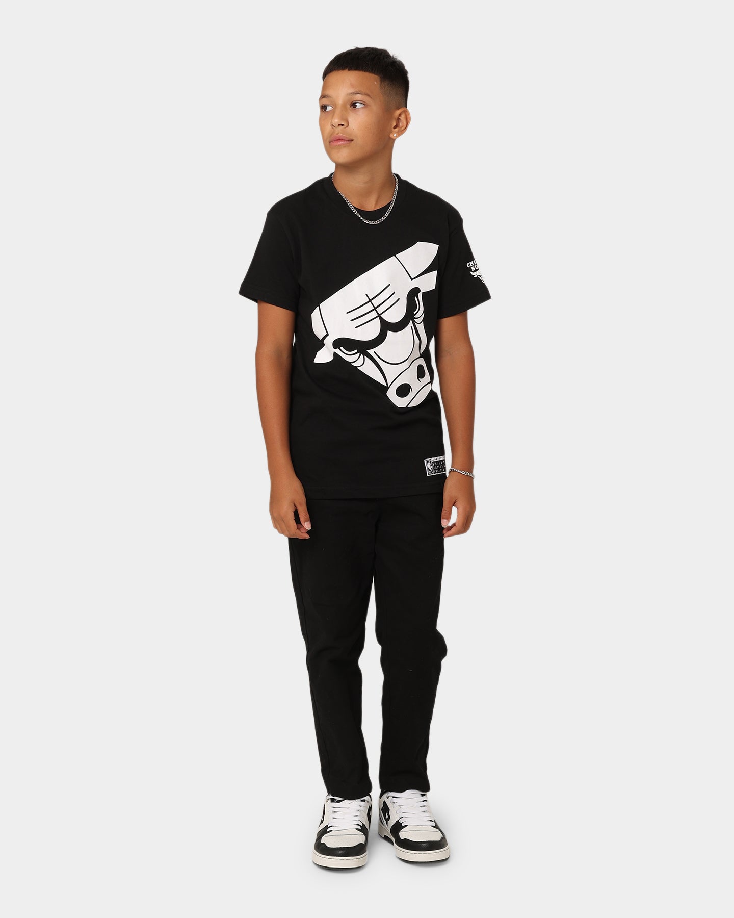 NBA Kids' Chicago Bulls Boxed Logo T-Shirt Black