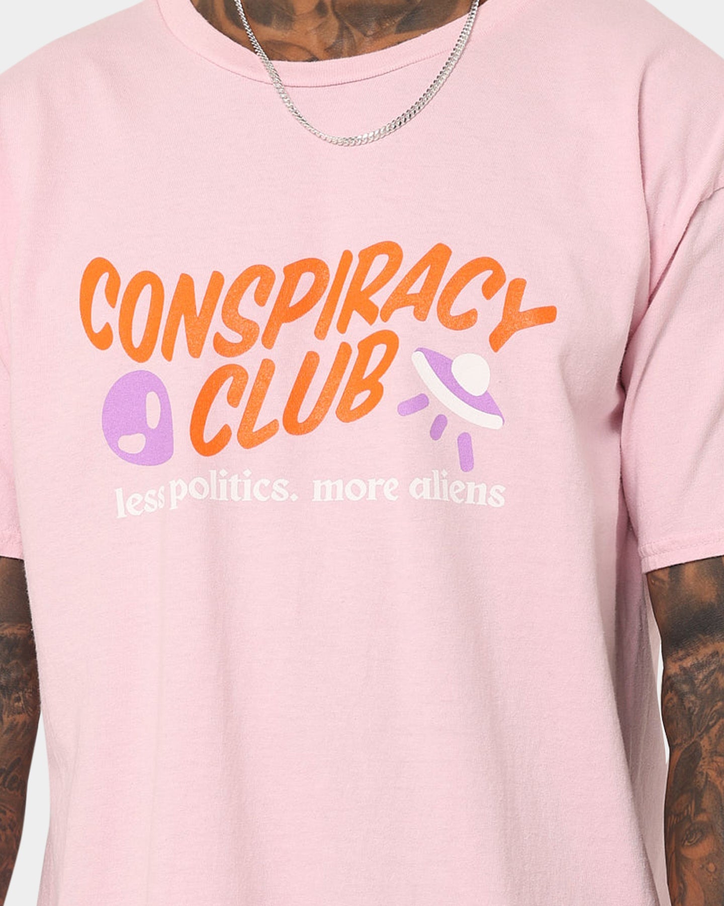 Goat Crew Conspiracy Theory T-Shirt Pale Pink