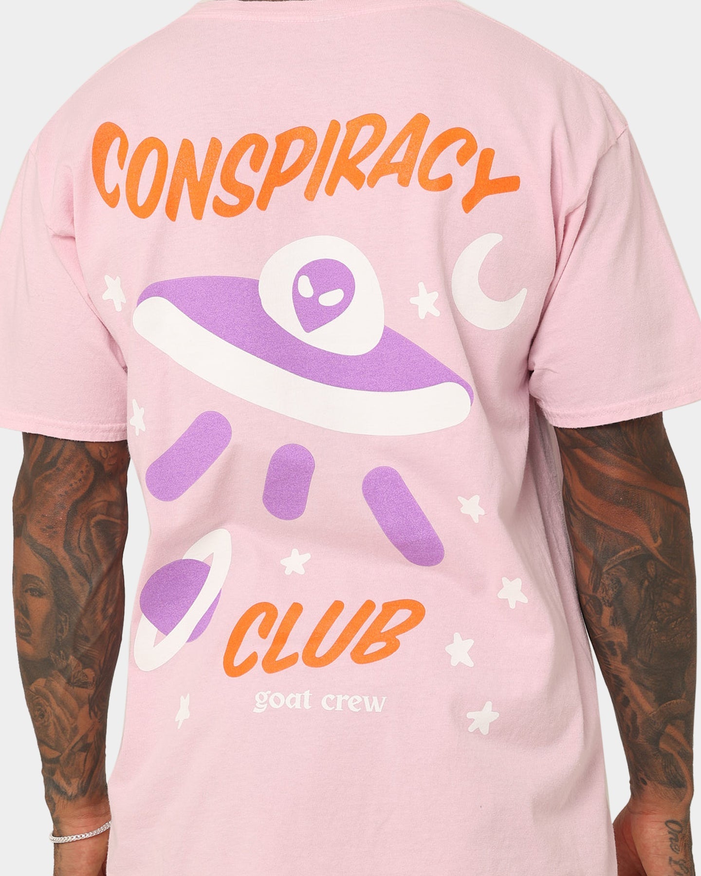Goat Crew Conspiracy Theory T-Shirt Pale Pink