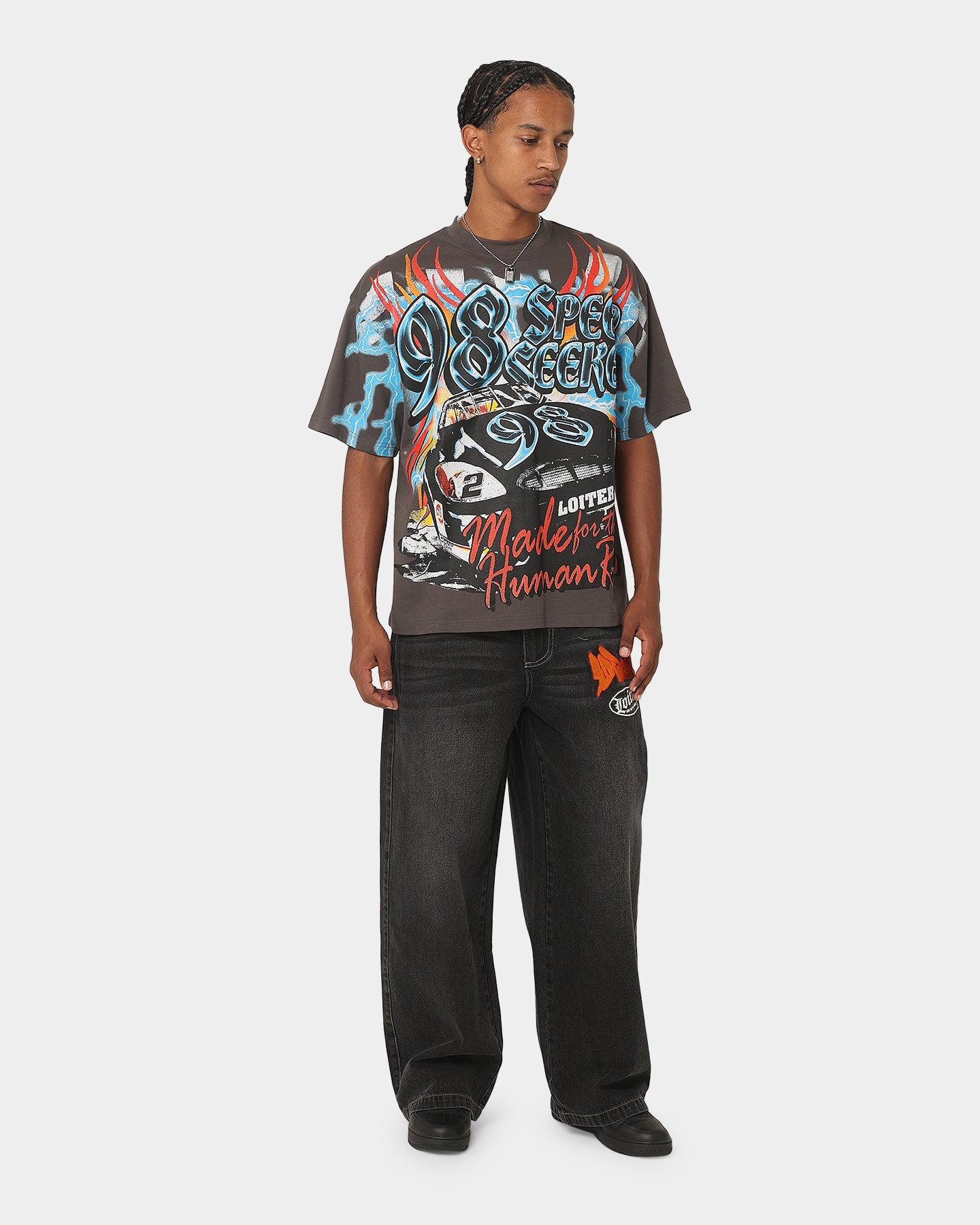 Loiter Speed Seeker Vintage T-Shirt Charcoal