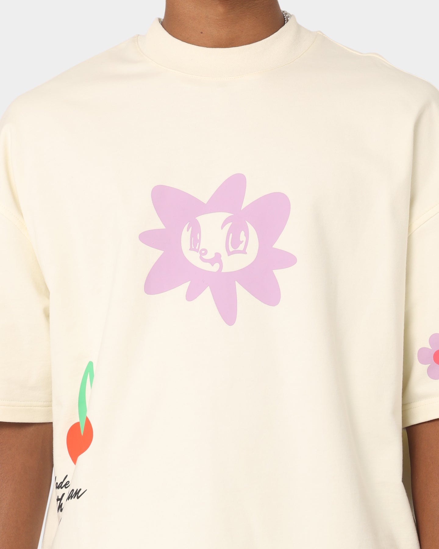 Loiter Flower Boi Oversized T-Shirt Ecru