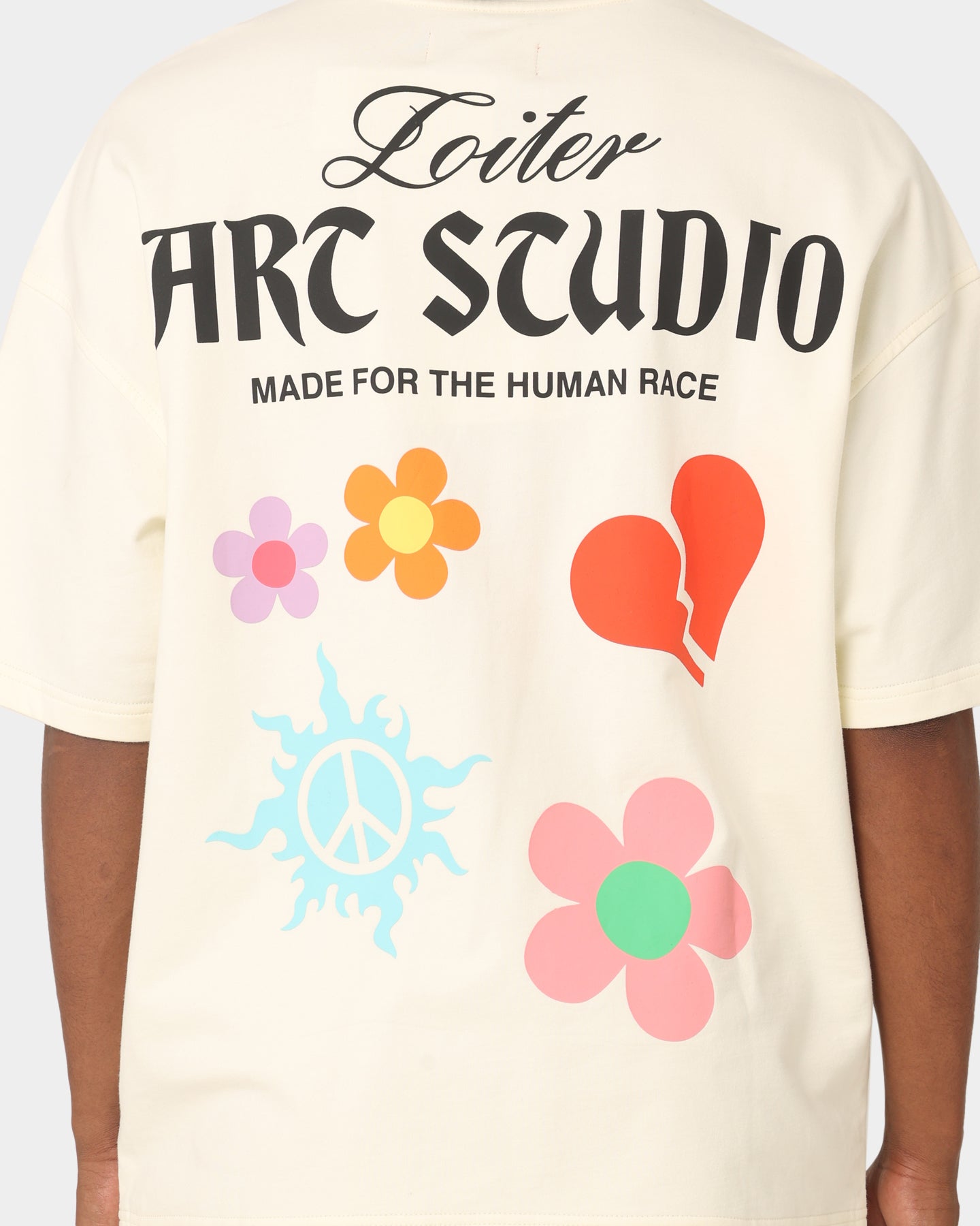Loiter Flower Boi Oversized T-Shirt Ecru
