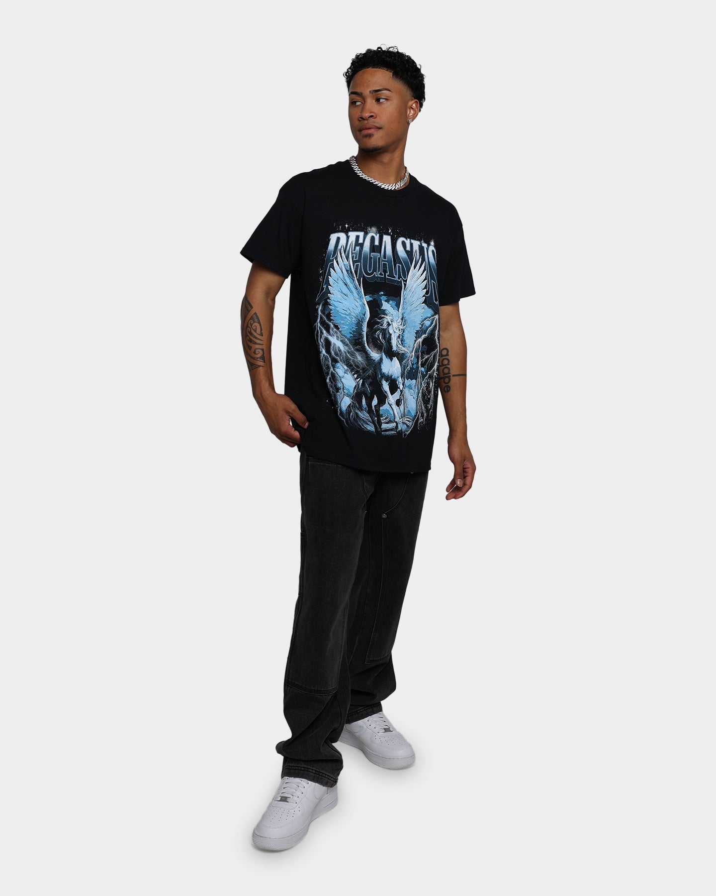 American Thrift Pegasus Vintage T-Shirt Black
