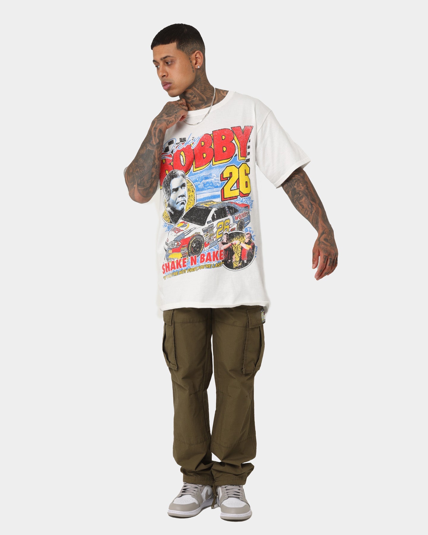 Goat Crew Ricky Bobby Racing T-Shirt White