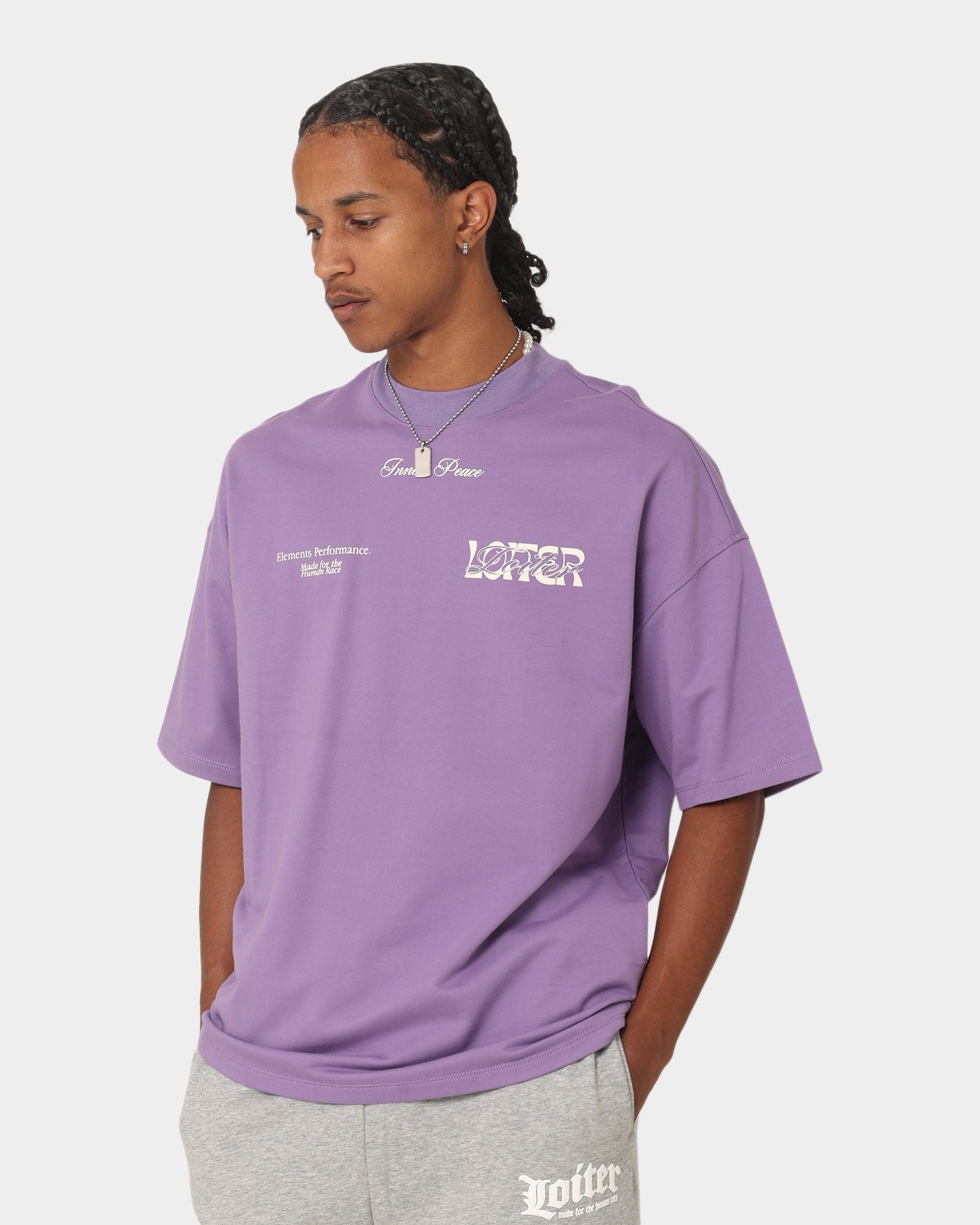 Loiter Art Studio Premium T-Shirt Purple