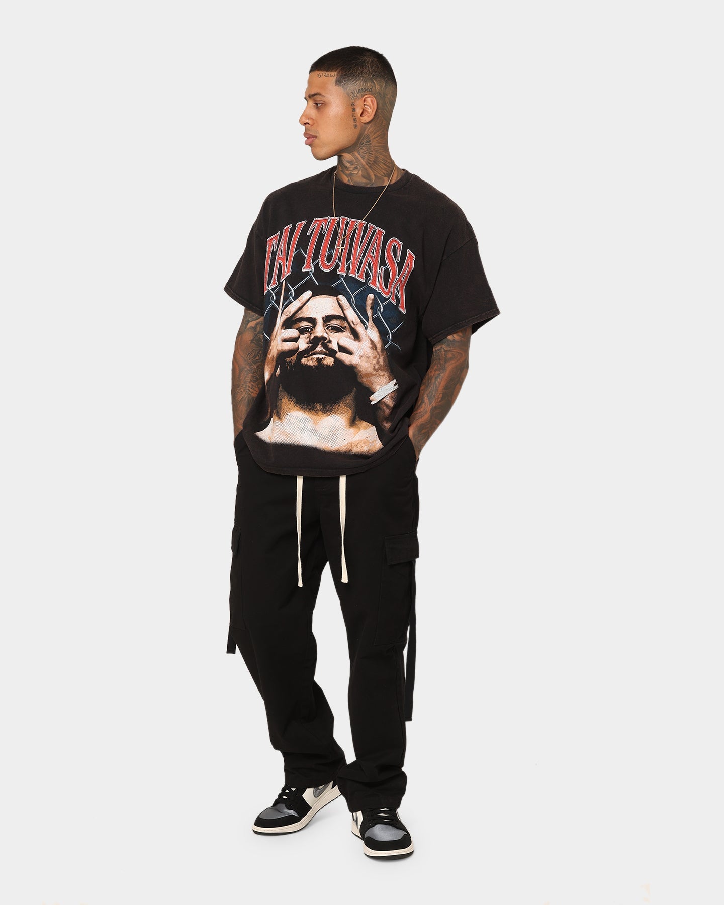 Goat Crew X Tai Tuivasa FTA Vintage T-Shirt Washed Black