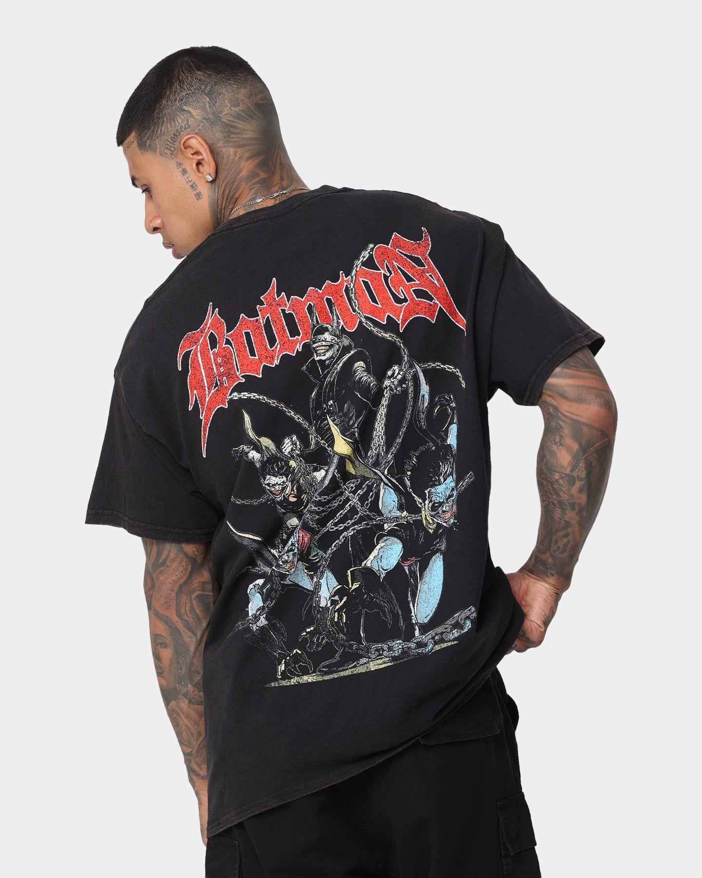Goat Crew X DC Batman Who Laughs Vintage T-Shirt Black Wash
