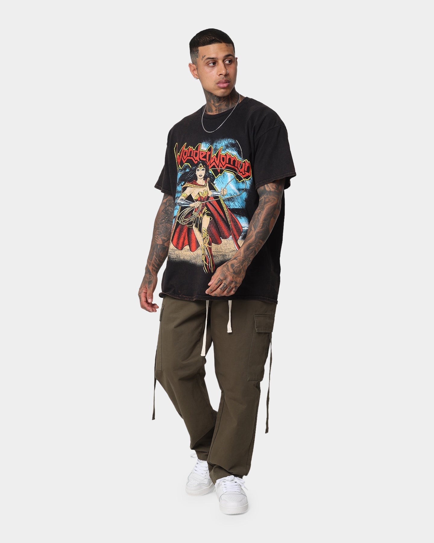 Goat Crew X DC Wonder Woman Metal Vintage T-Shirt Black Wash