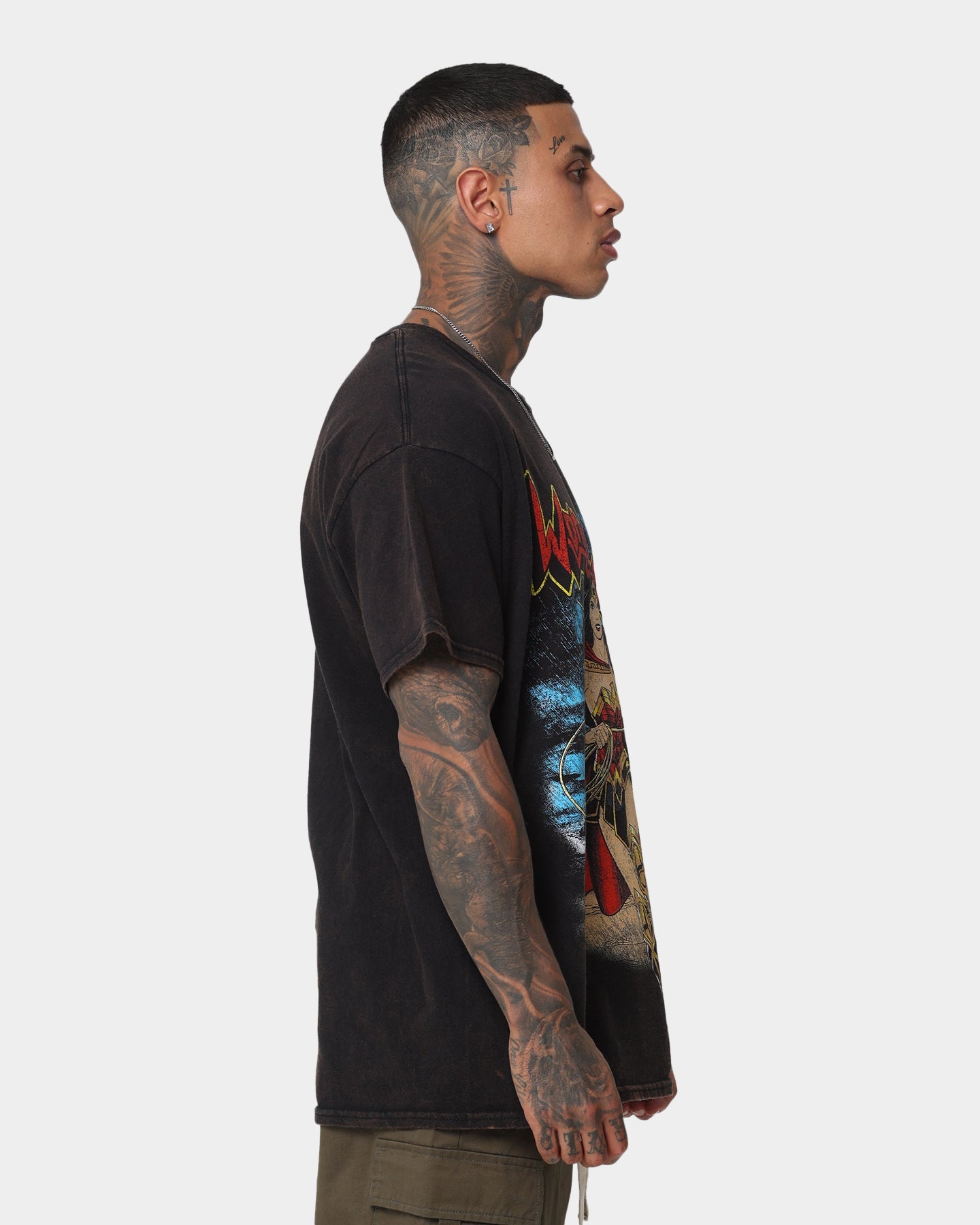 Goat Crew X DC Wonder Woman Metal Vintage T-Shirt Black Wash