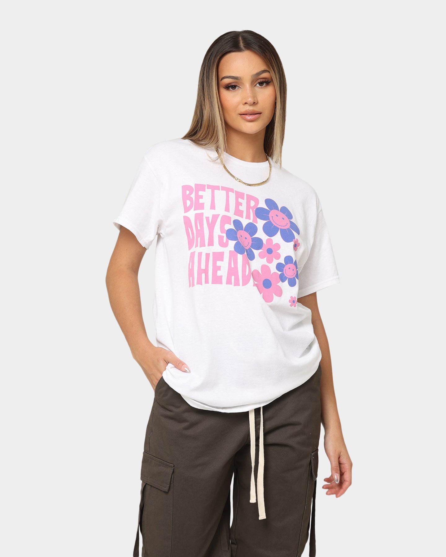 Goat Crew Better Days Vintage T-Shirt White Style001