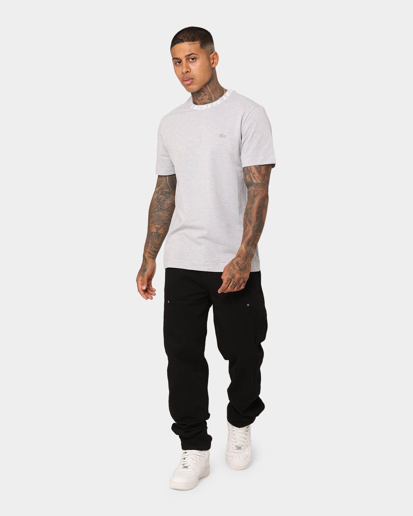 Lacoste Active Pique Tech T-Shirt Silver Chine