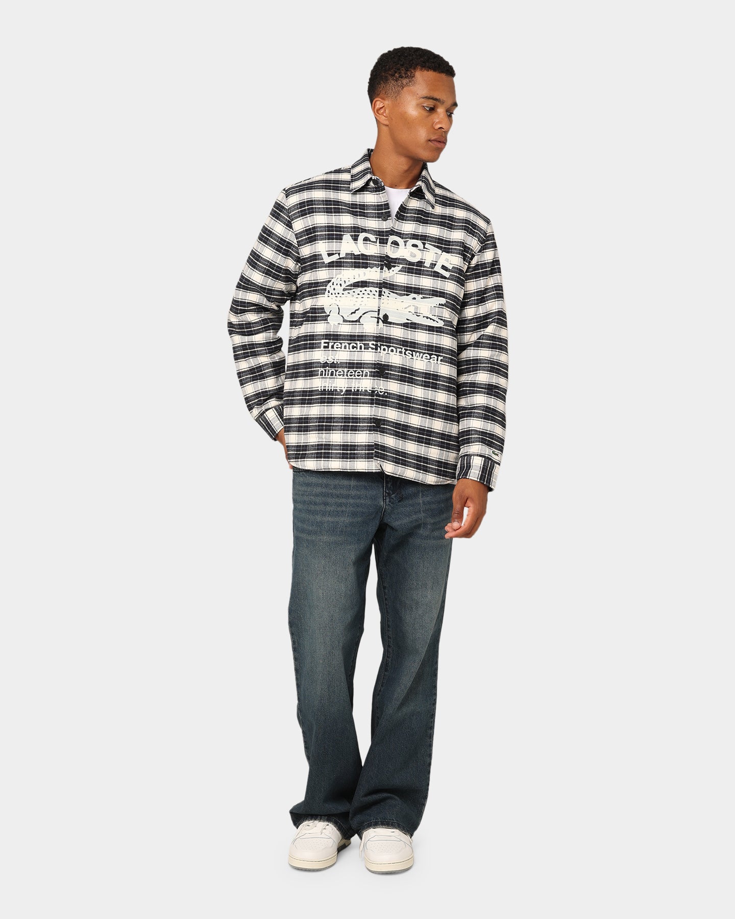 Lacoste Graphic Icons Big Croc Checked Shirt Lapland