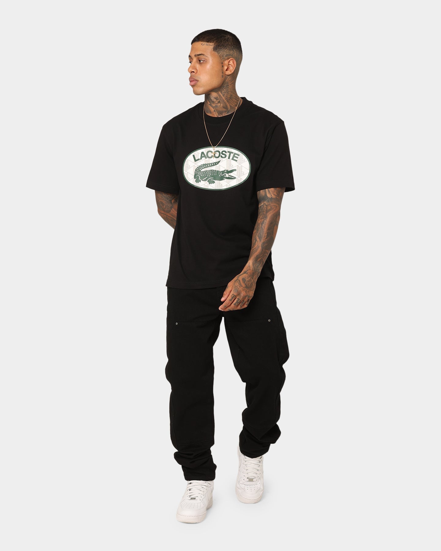 Lacoste Monogram Logo T-Shirt Black