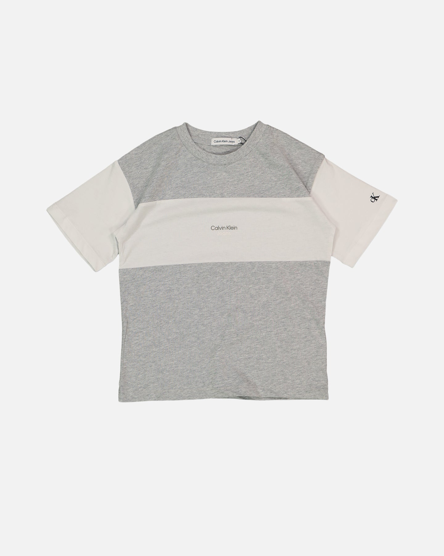 Calvin Klein Kids' Colour Block T-Shirt Grey Style001