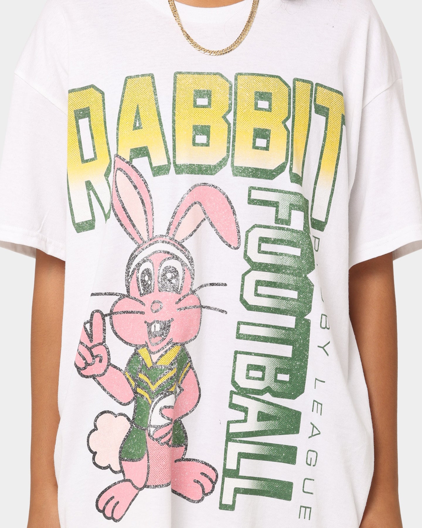 Goat Crew Rabbit RL Football T-Shirt White Style001