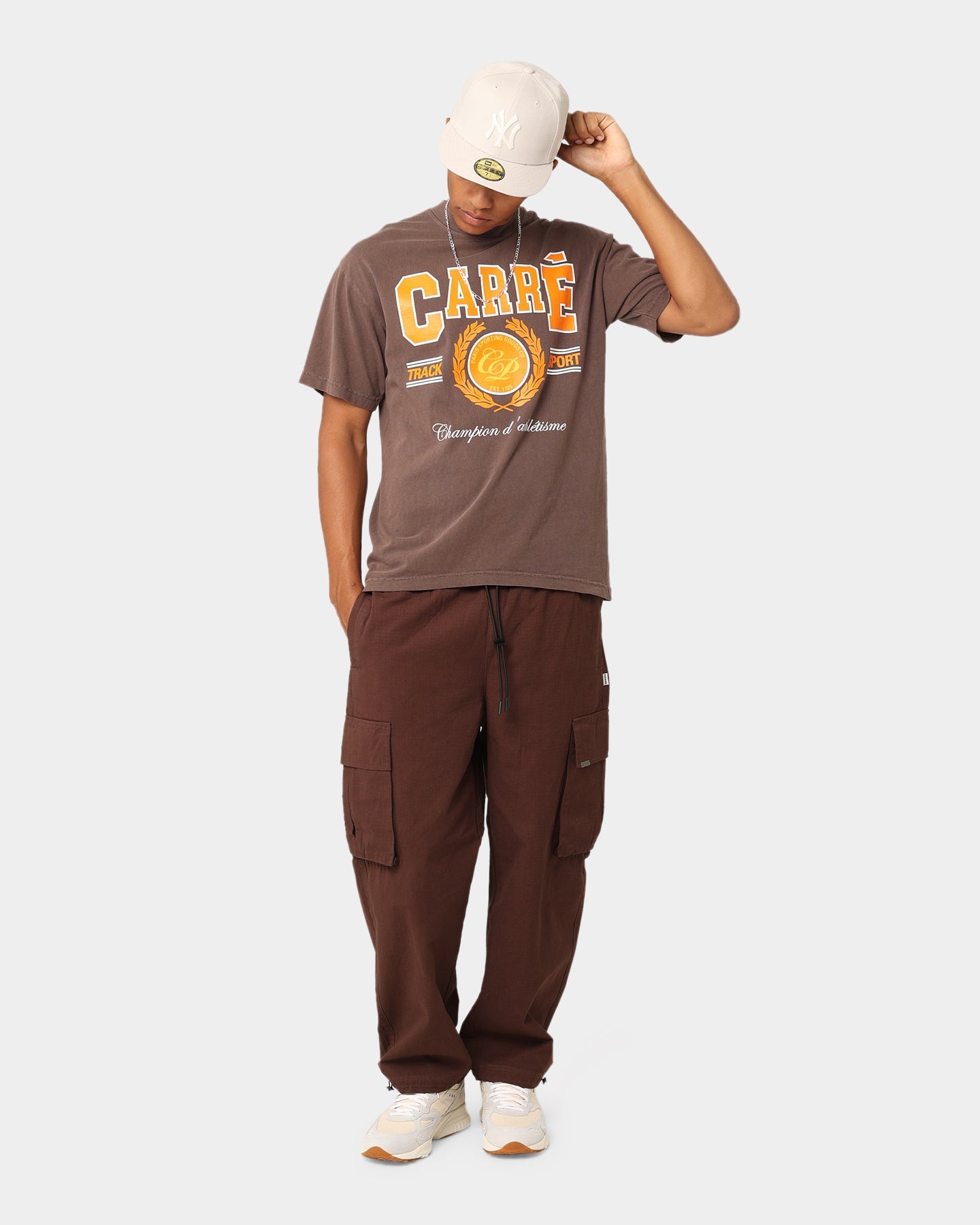 Carr√© Track USA T-Shirt Dark Clove