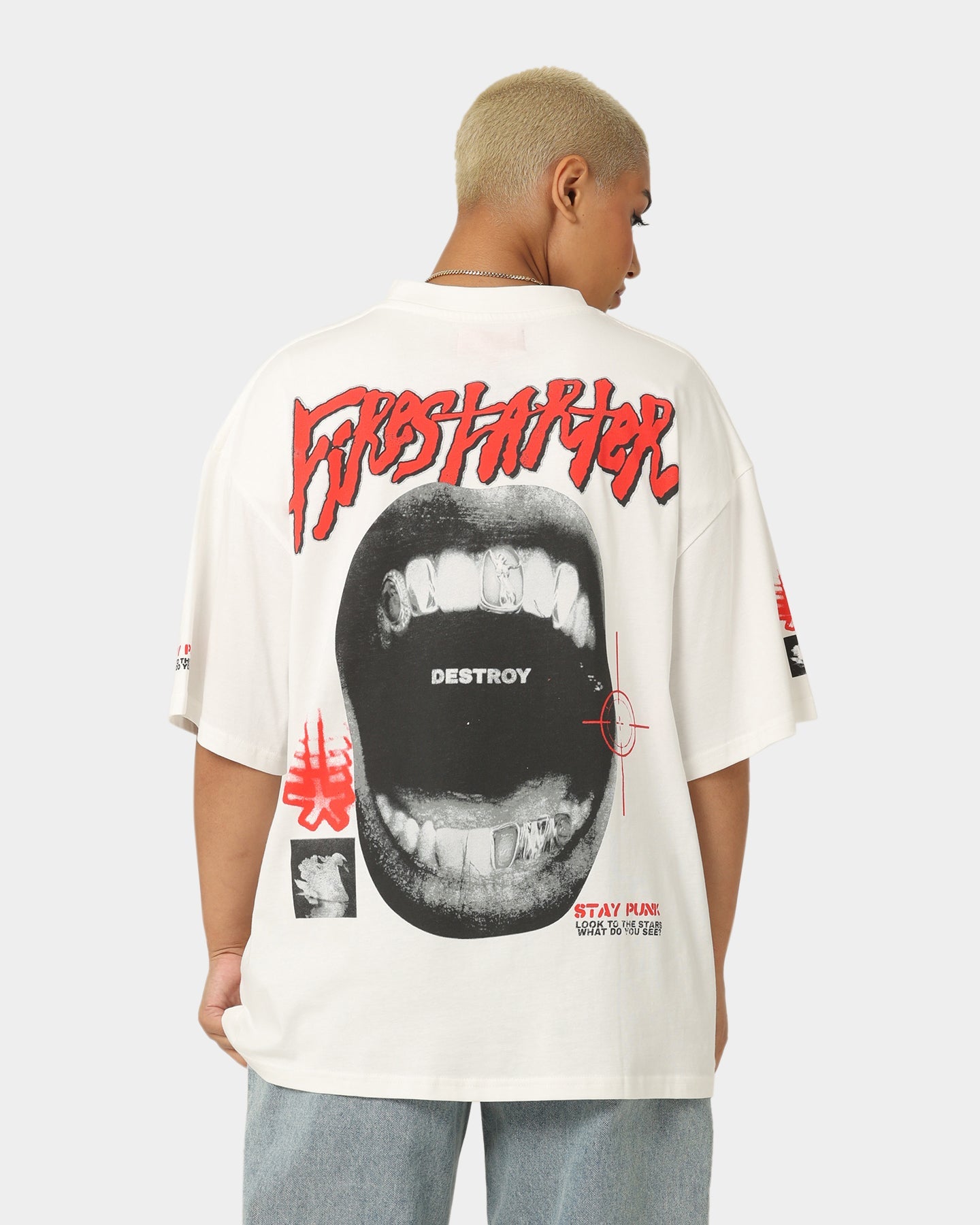 Loiter Firestarter Vintage T-Shirt Off White Style001