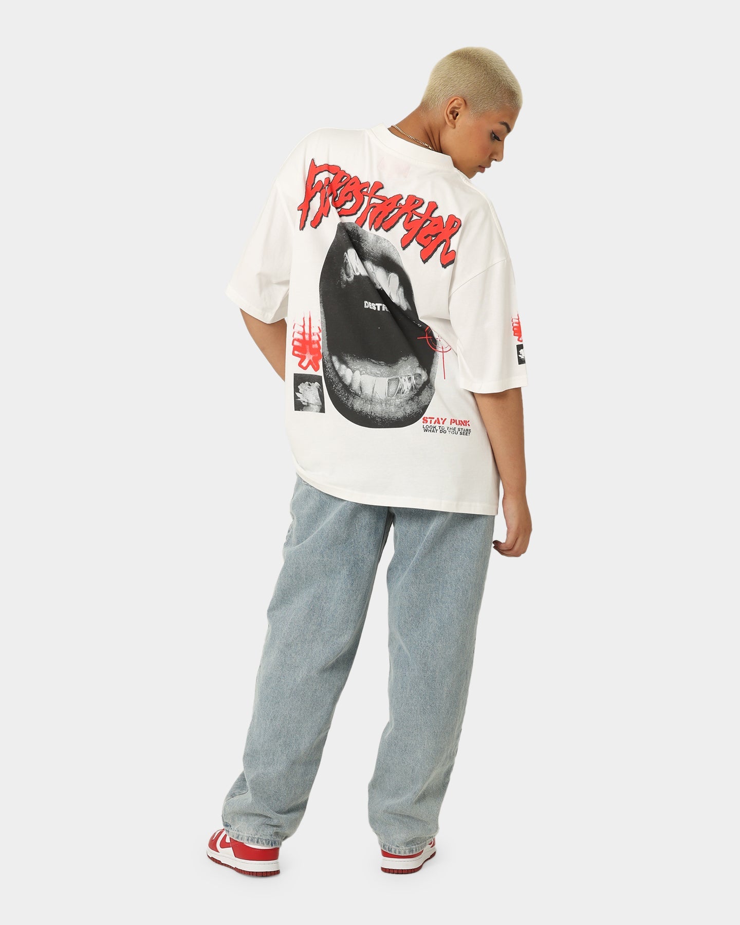 Loiter Firestarter Vintage T-Shirt Off White Style001