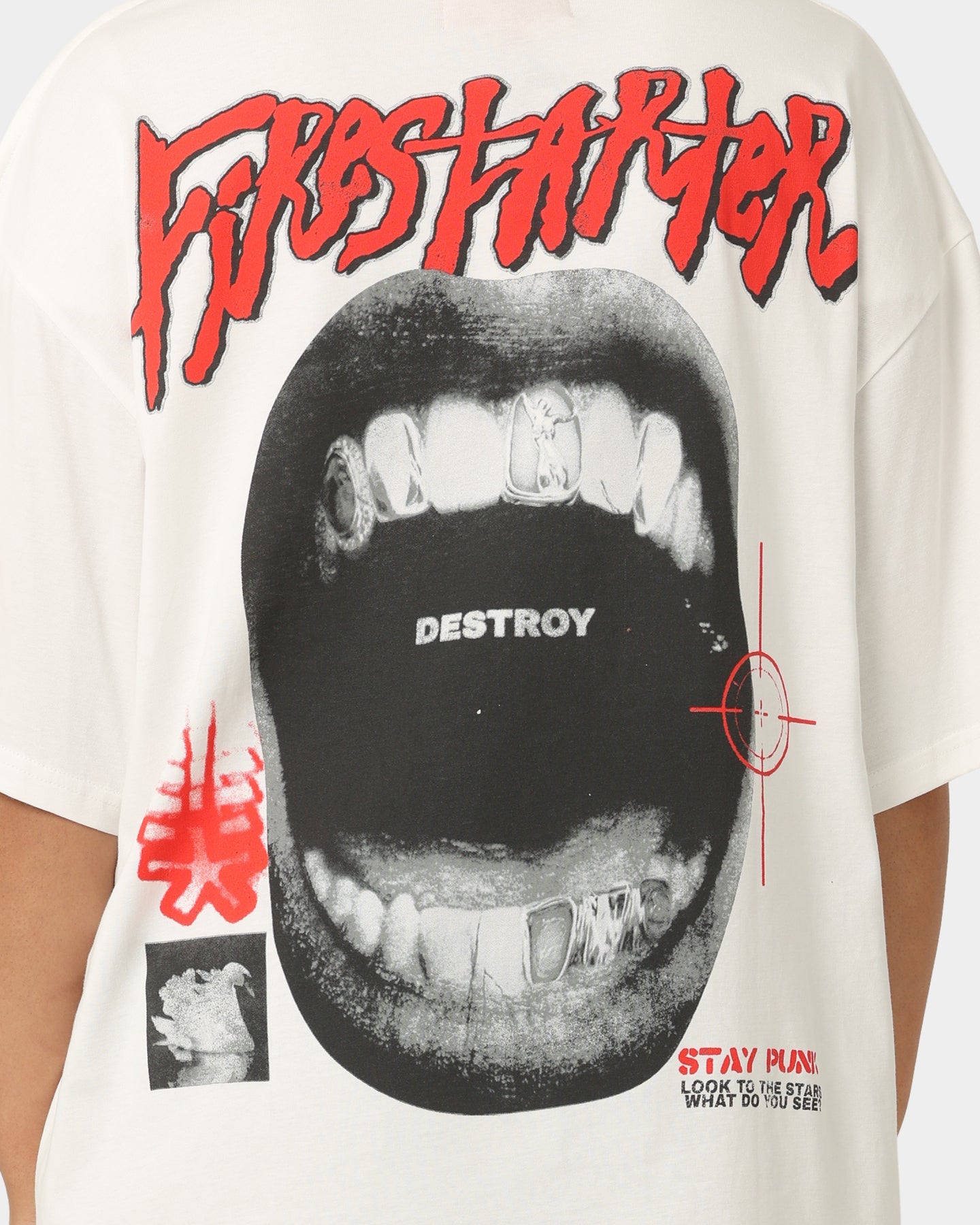 Loiter Firestarter Vintage T-Shirt Off White Style001