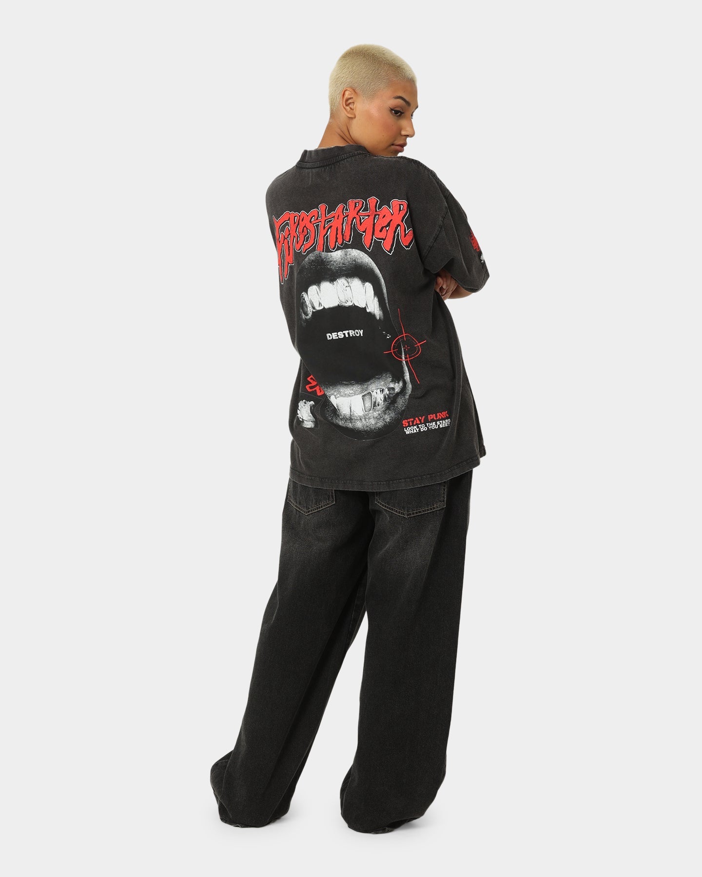 Loiter Firestarter Vintage T-Shirt Vintage Black Style001