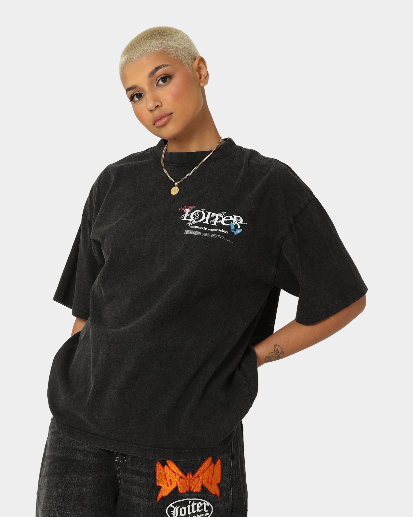 Loiter Euphoria Vintage T-Shirt Vintage Black Style001