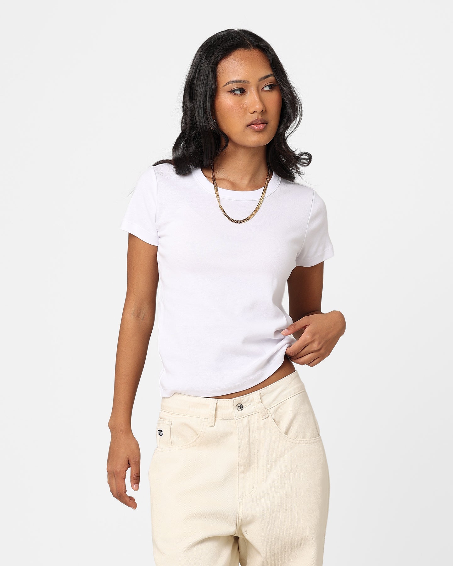 AS Colour Women's Organic Rib T-Shirt White