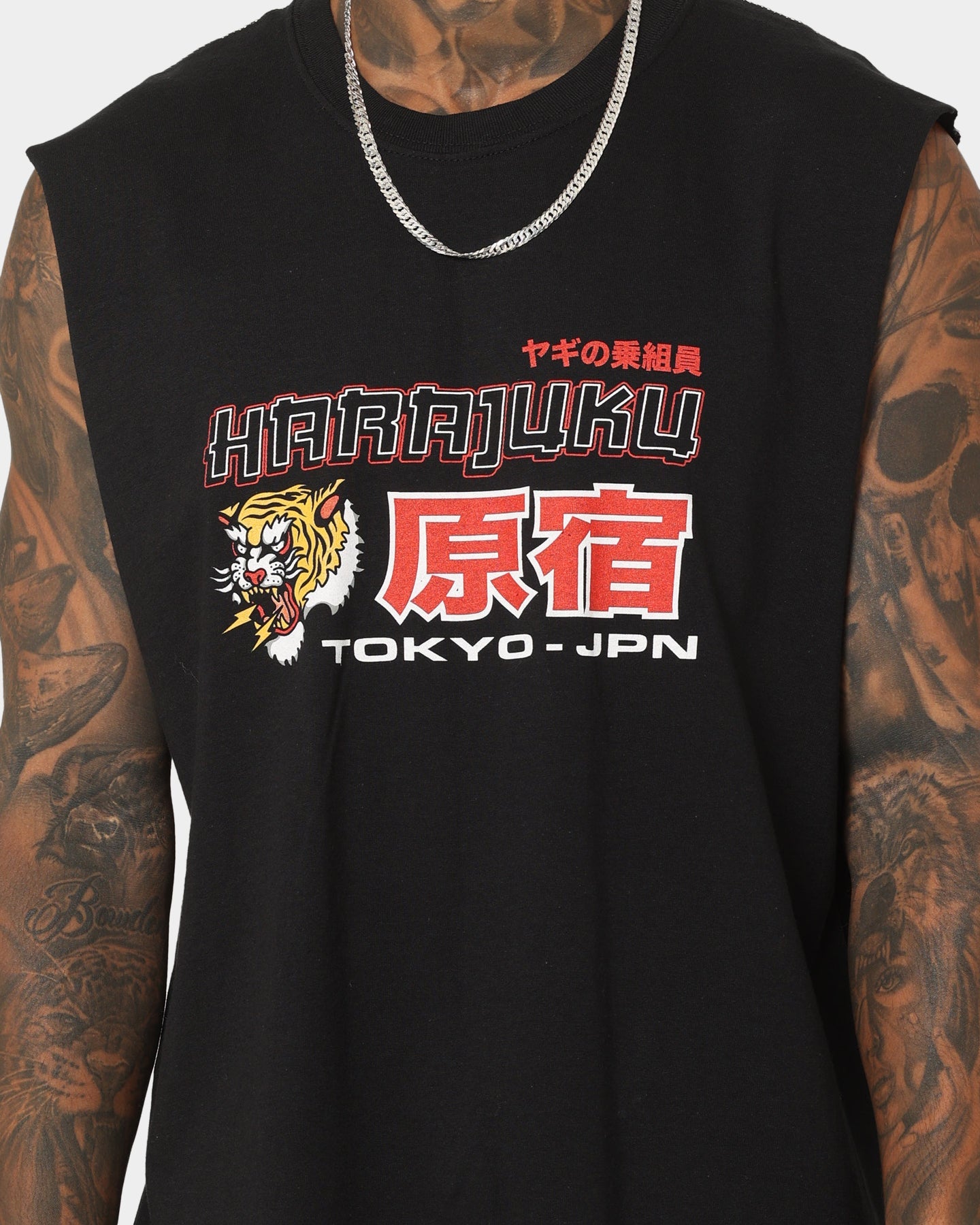 Goat Crew Harajuku Muscle T-Shirt Black