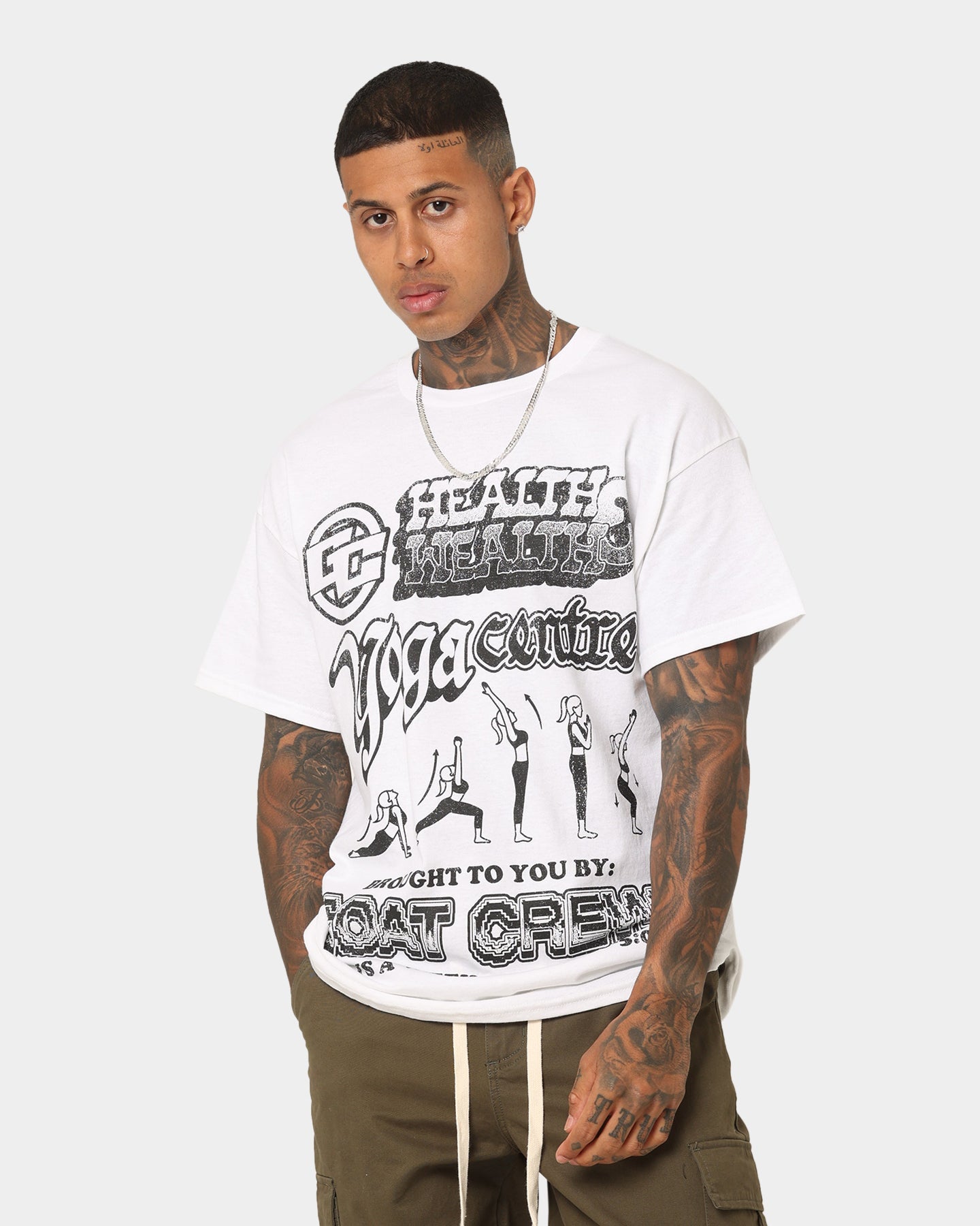 Goat Crew Yoga Centre T-Shirt White