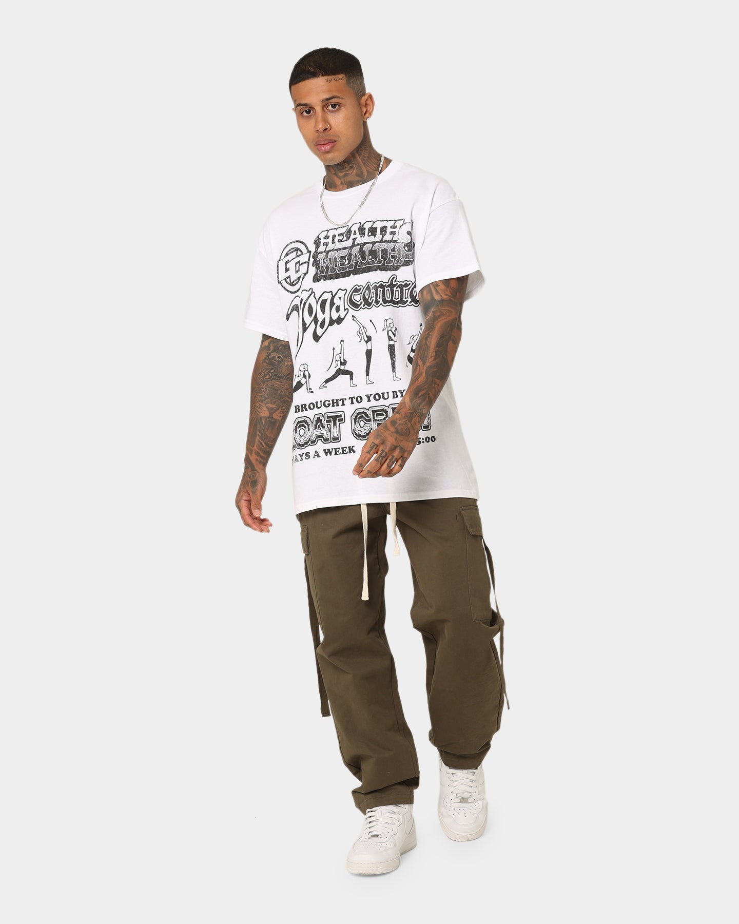 Goat Crew Yoga Centre T-Shirt White