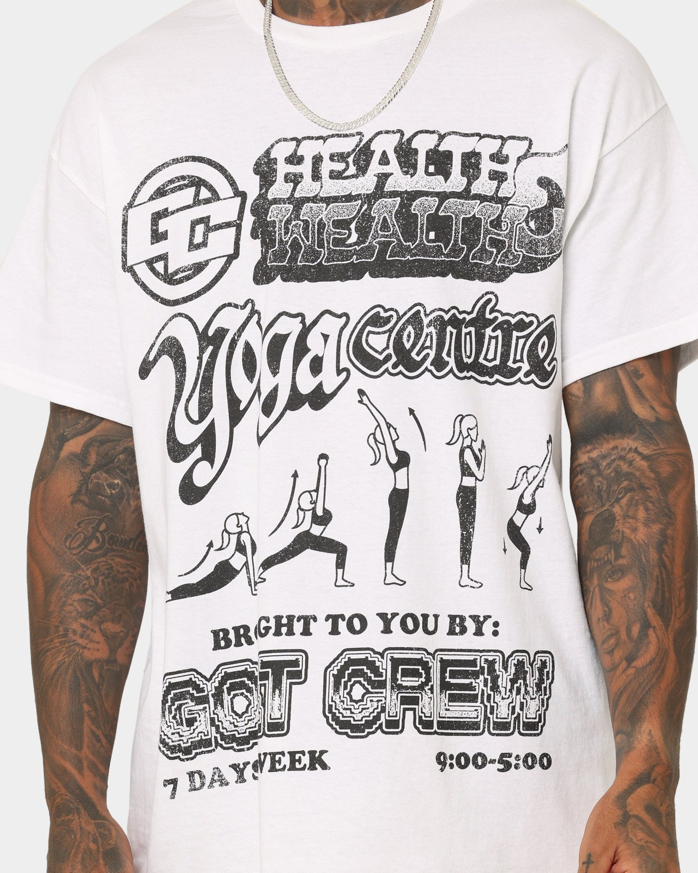 Goat Crew Yoga Centre T-Shirt White