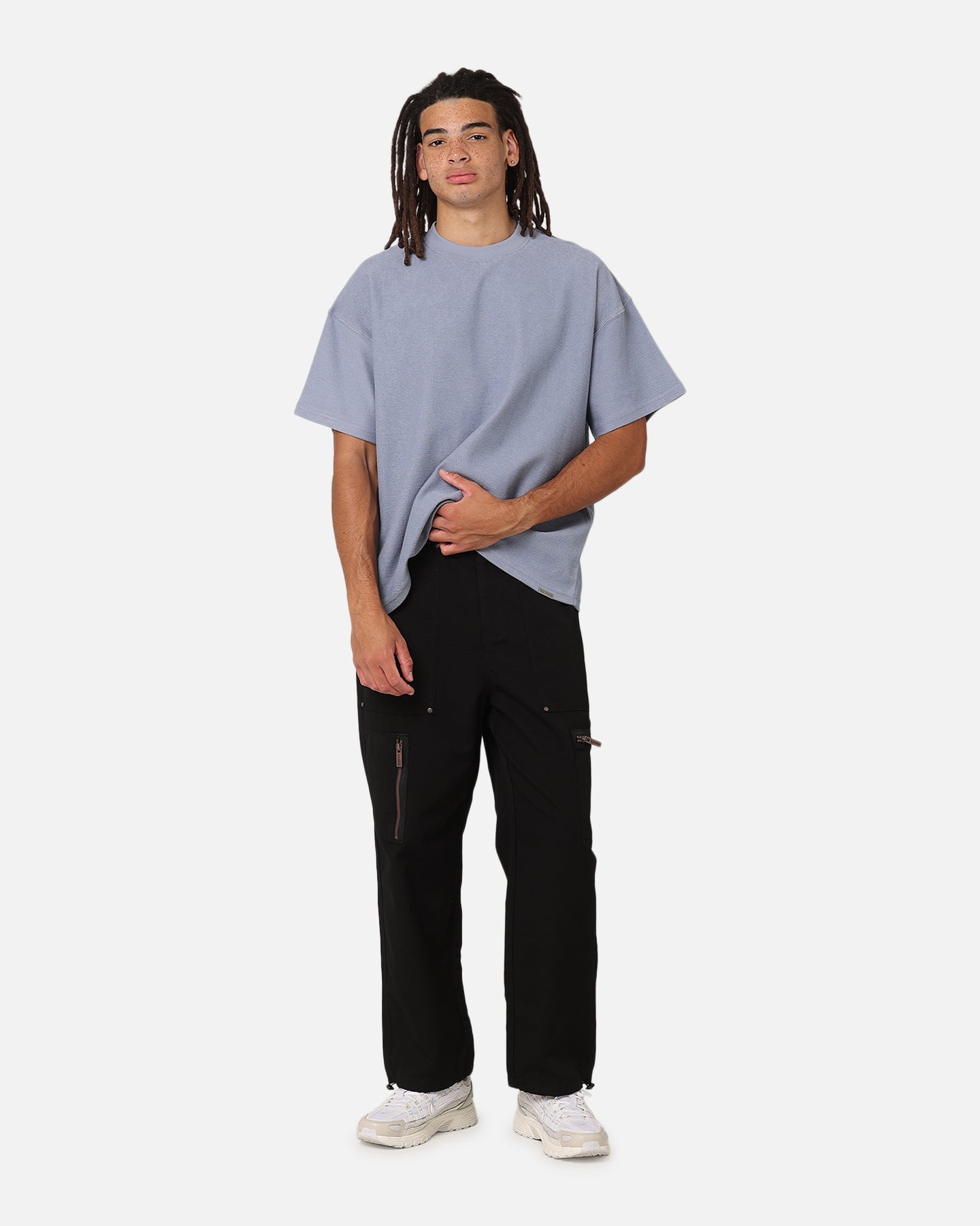 Carre Terry Oversized T-Shirt Blue